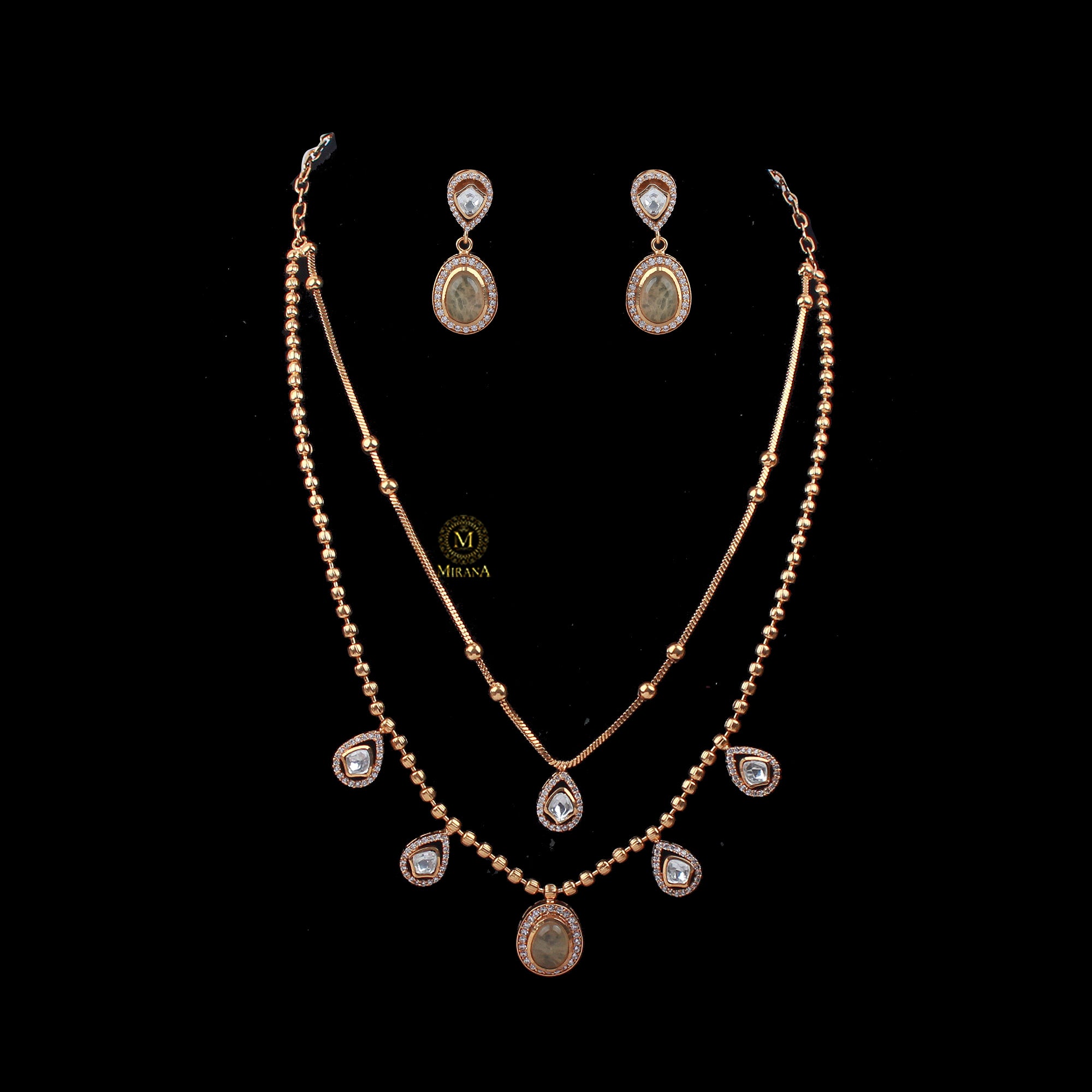 Nayra Pastel Double Layered  Necklace Set