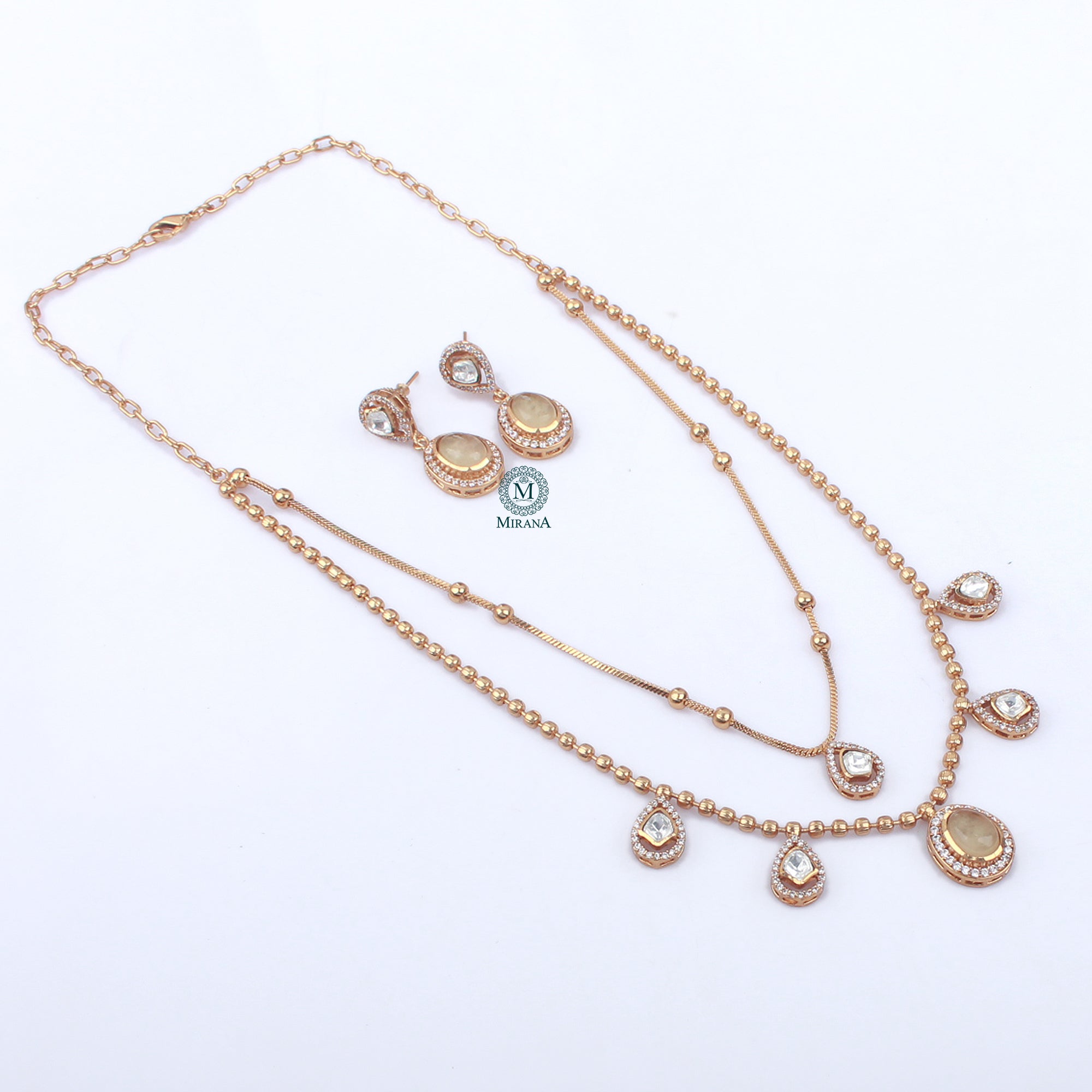 Nayra Pastel Double Layered  Necklace Set