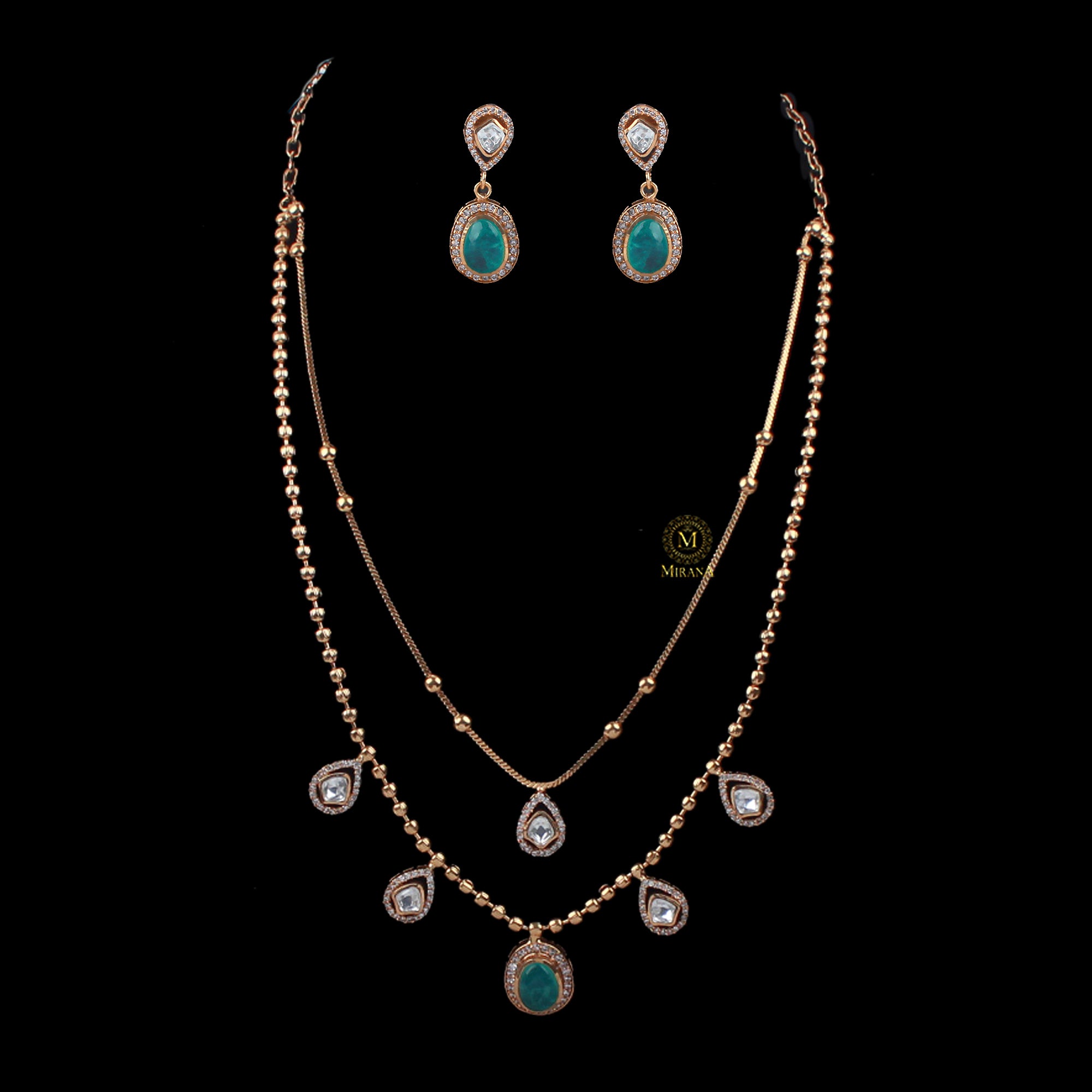 Nayra Pastel Double Layered  Necklace Set