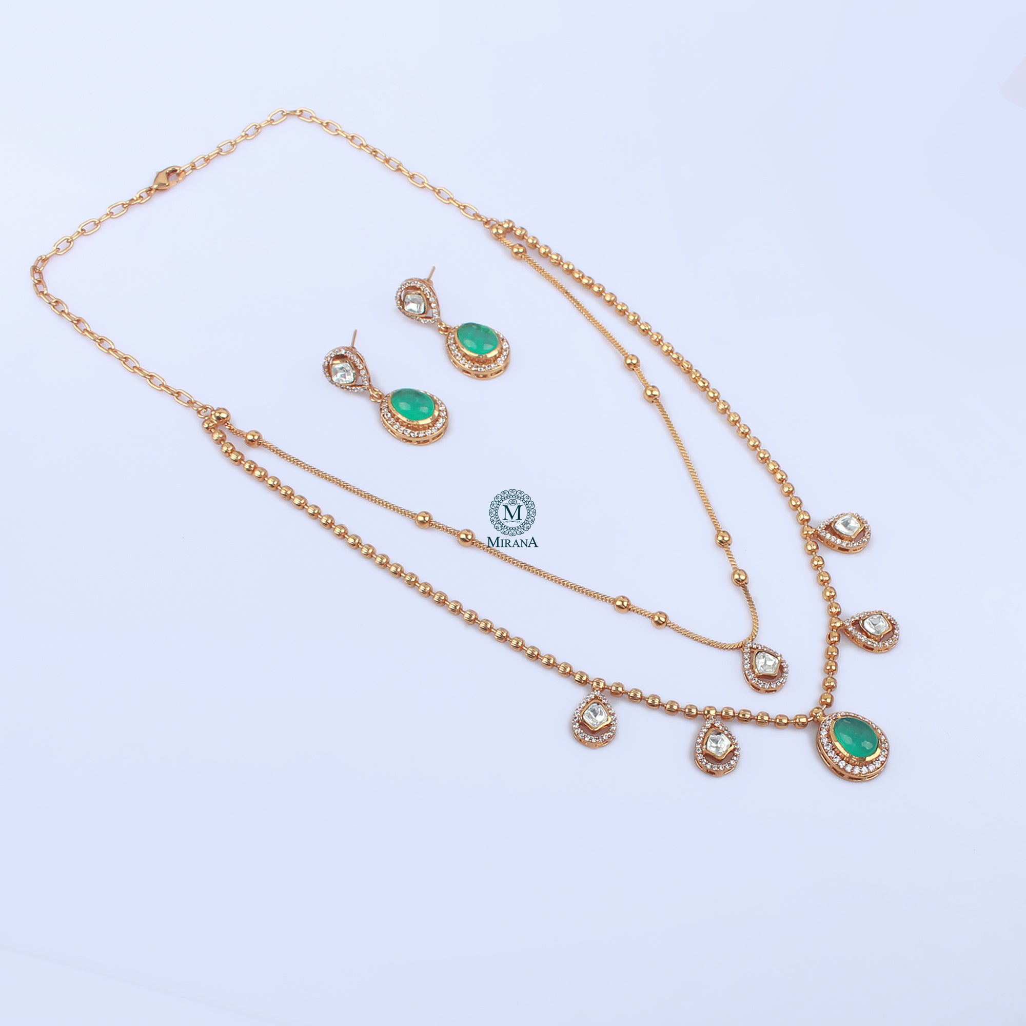 Nayra Pastel Double Layered  Necklace Set