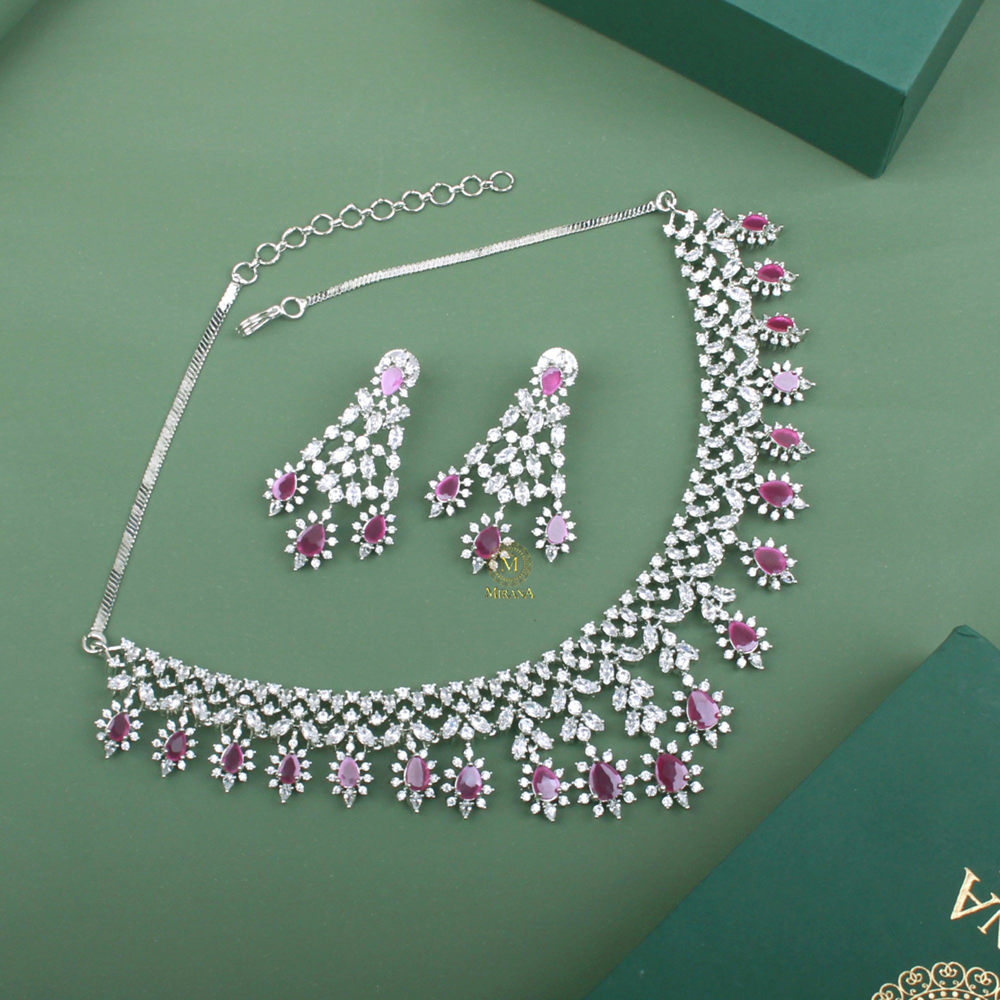 Avenley CZ Designer Necklace Set