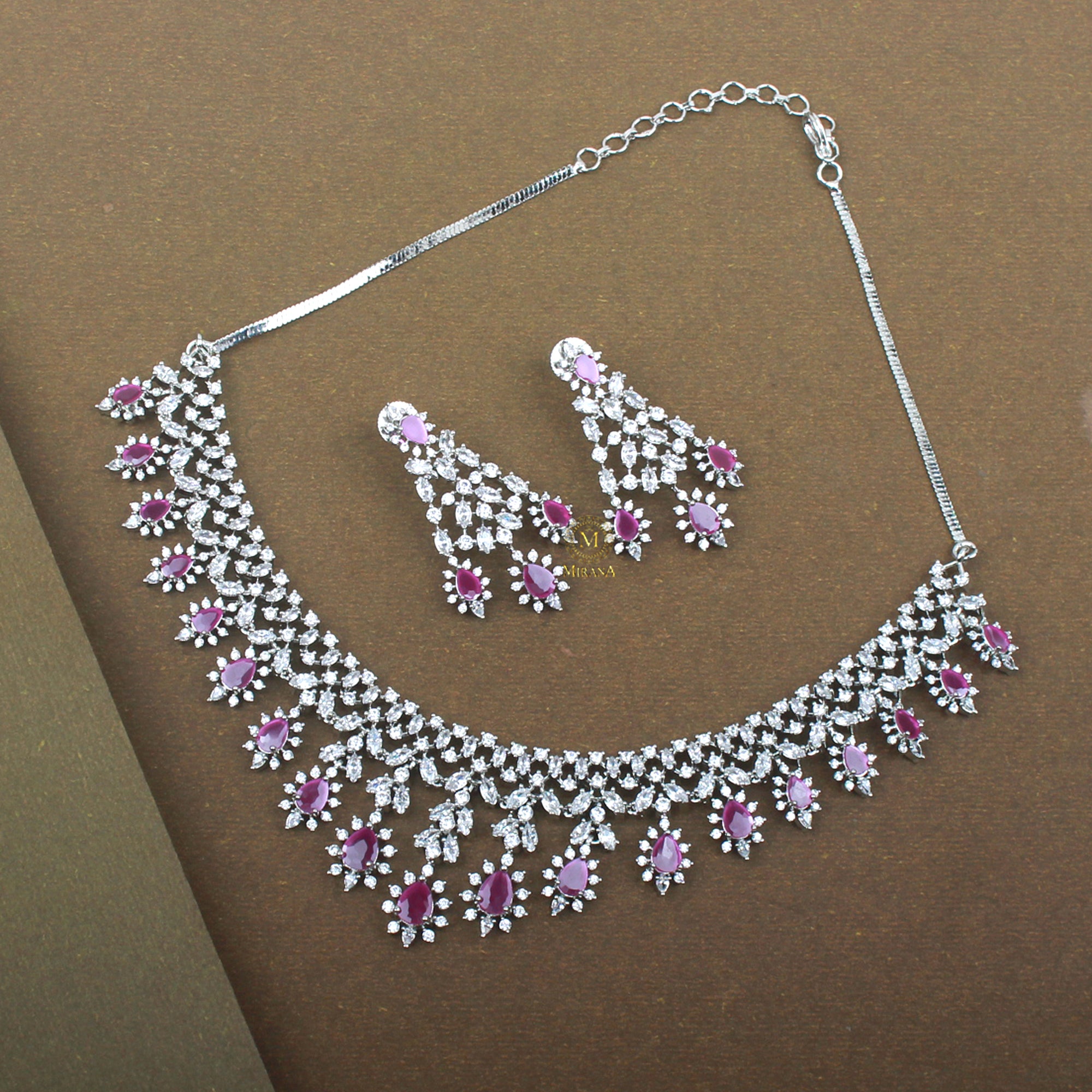Avenley CZ Designer Necklace Set