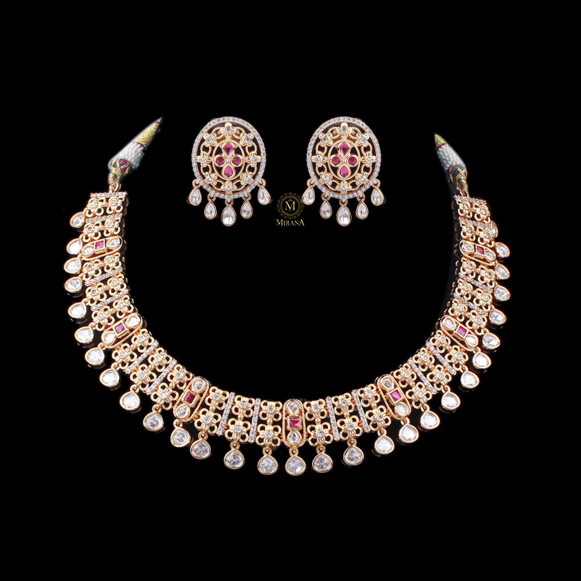 Chahat Polki Designer Necklace Set