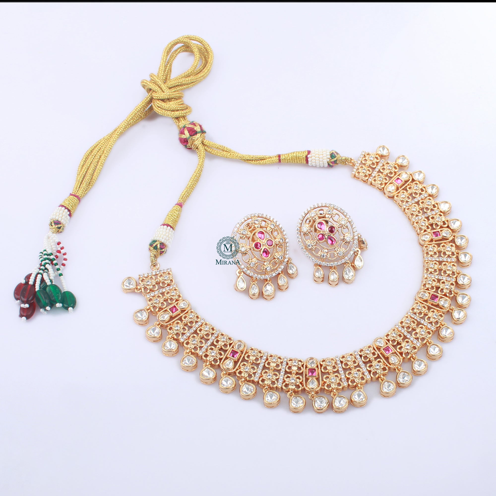 Chahat Polki Designer Necklace Set
