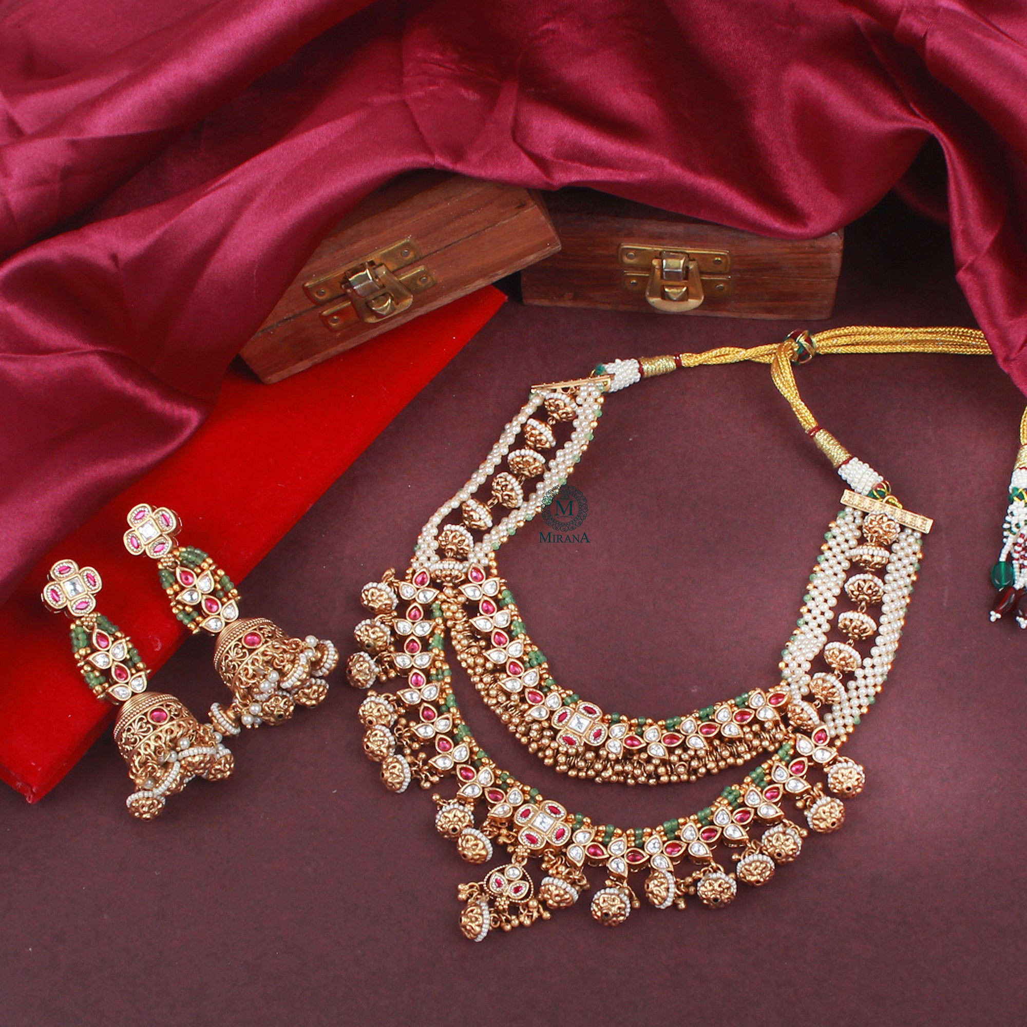 Mohini Antique Layered Necklace Set
