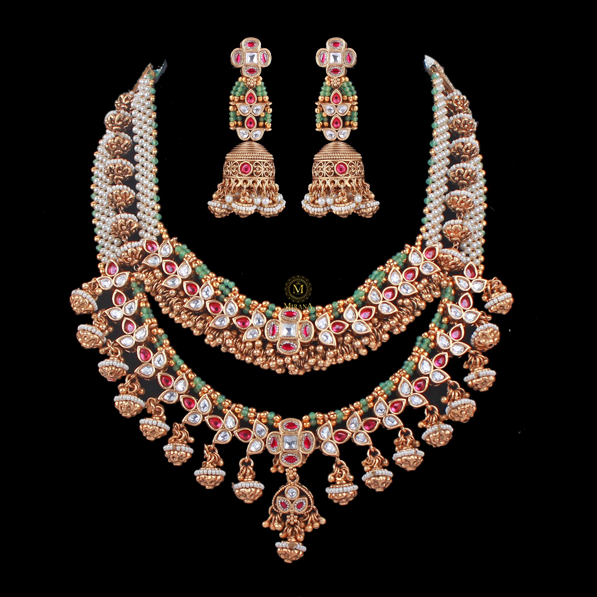 Mohini Antique Layered Necklace Set