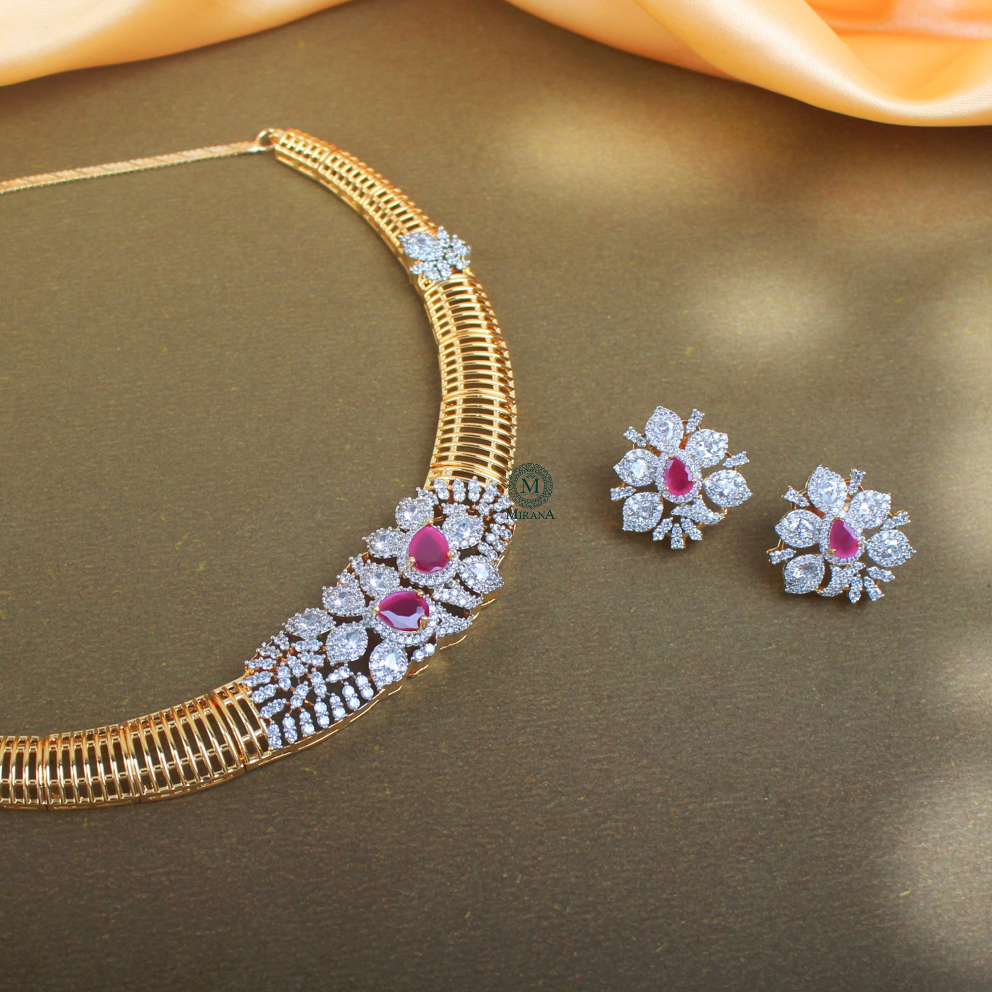 Jiyana CZ Designer Necklace Set