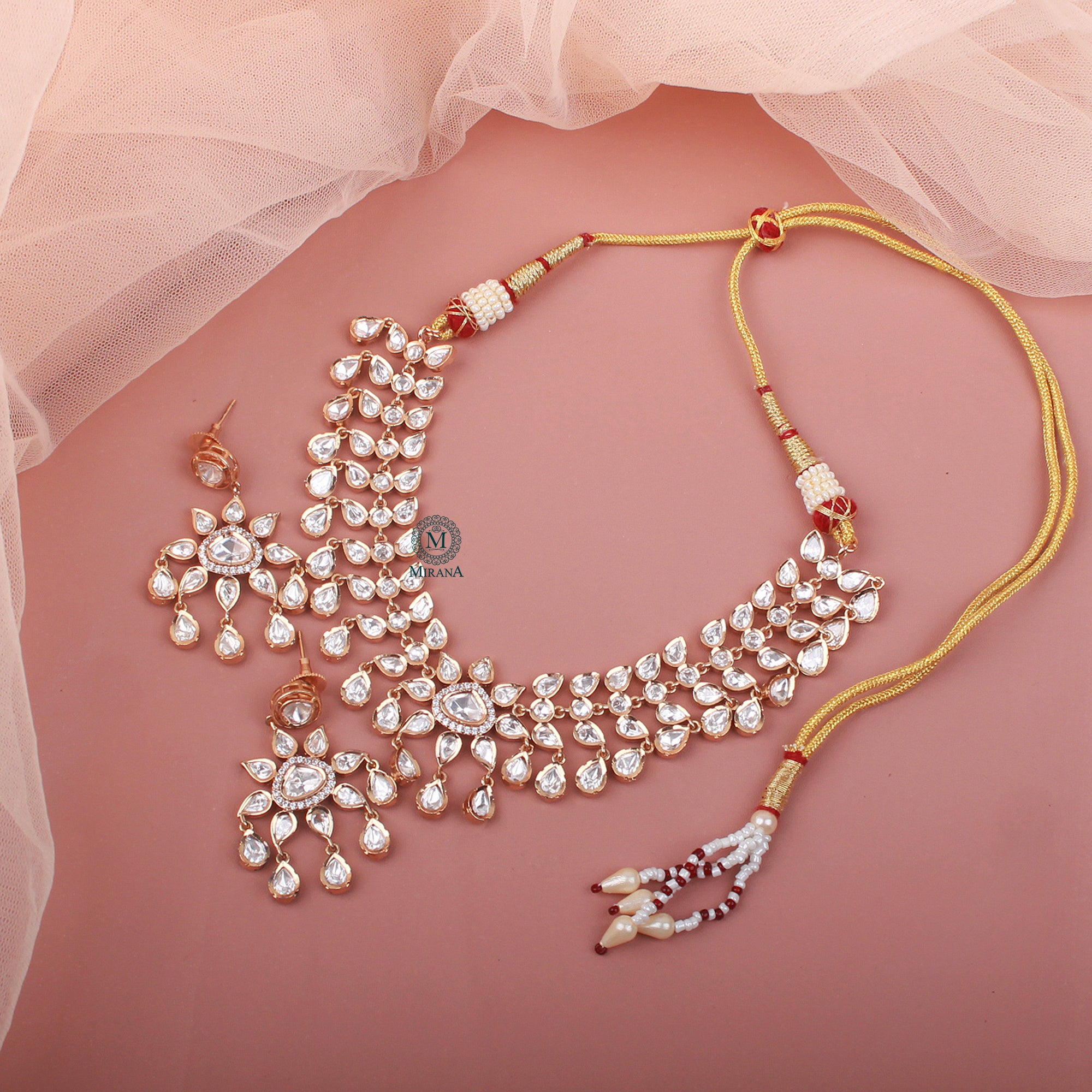 Anika Polki Designer Necklace Set
