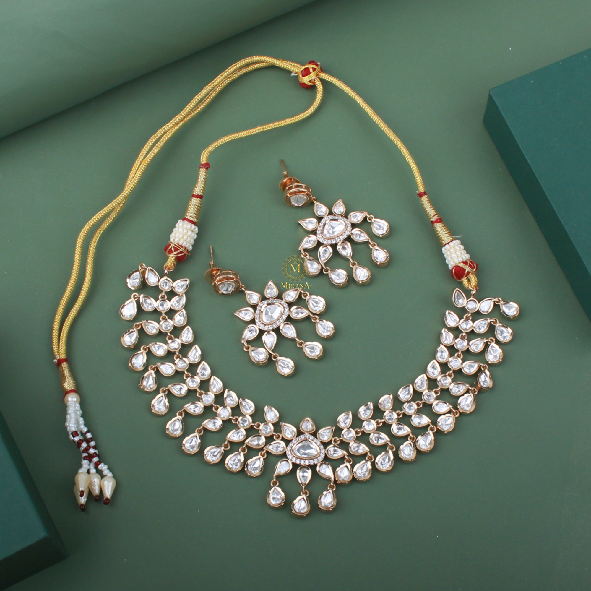 Anika Polki Designer Necklace Set