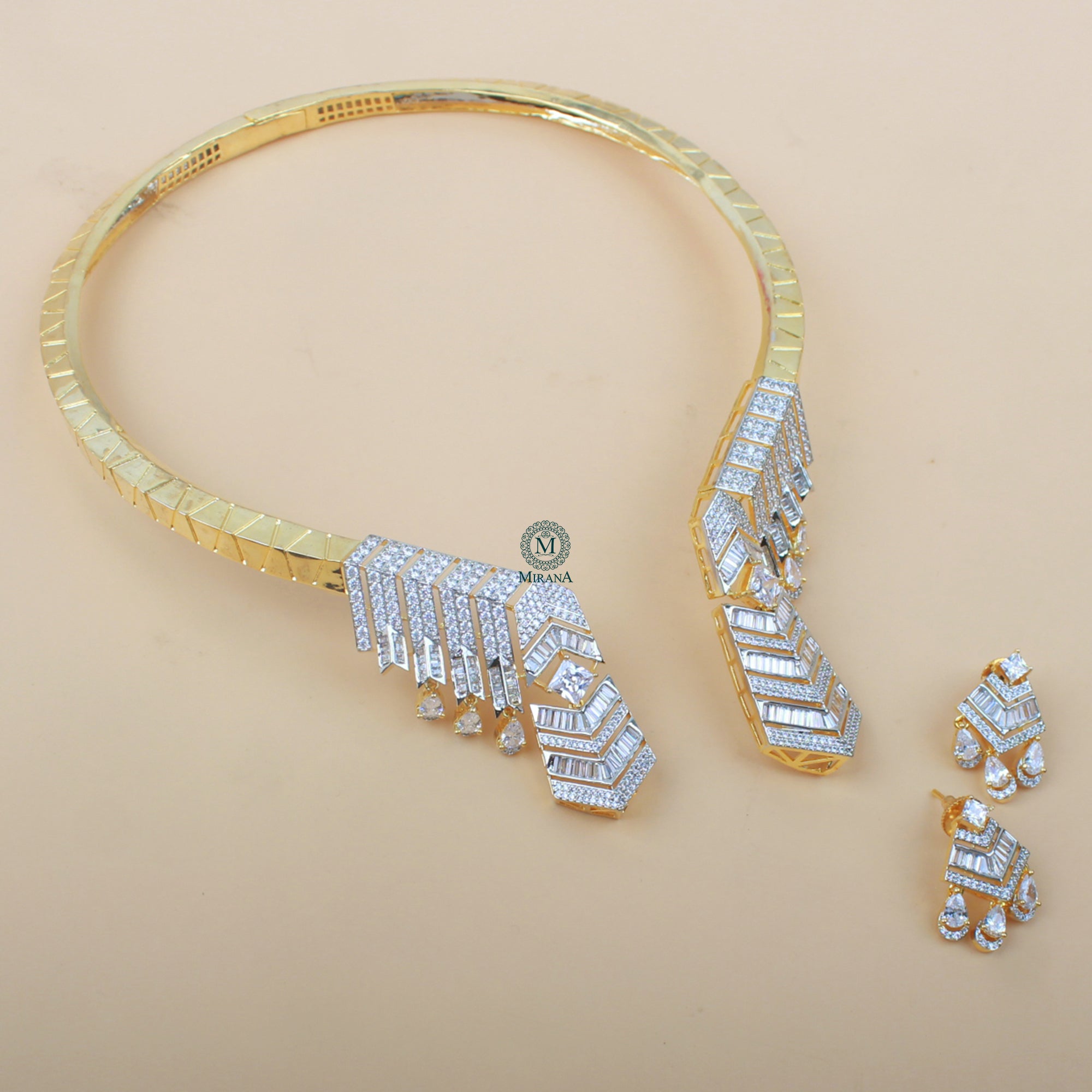 Molisha CZ Designer Necklace Set