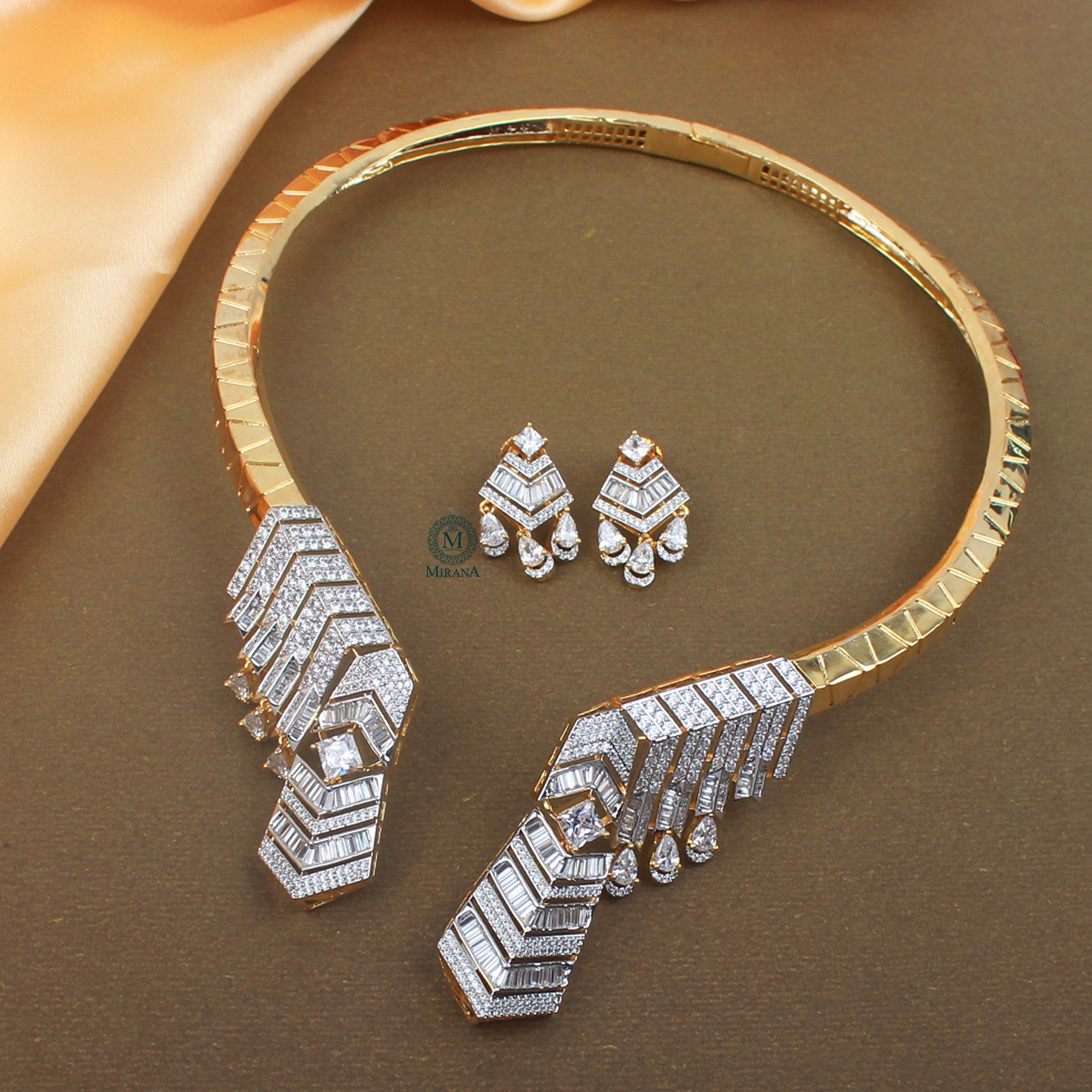 Molisha CZ Designer Necklace Set