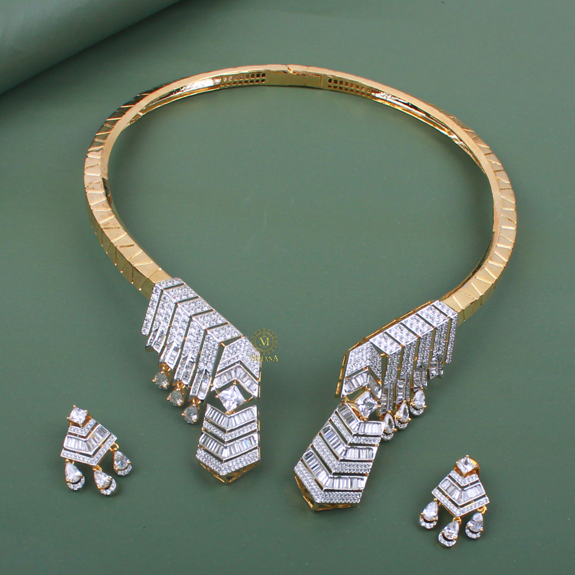 Molisha CZ Designer Necklace Set
