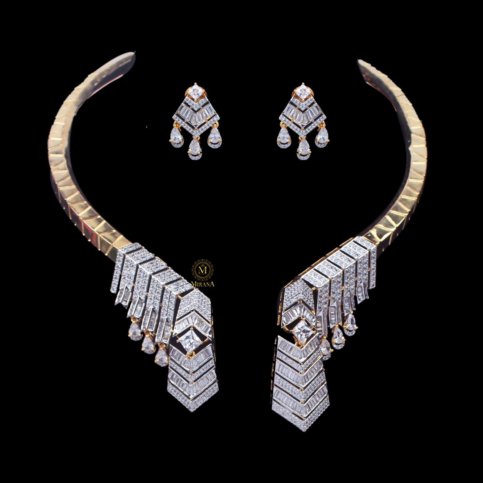 Molisha CZ Designer Necklace Set