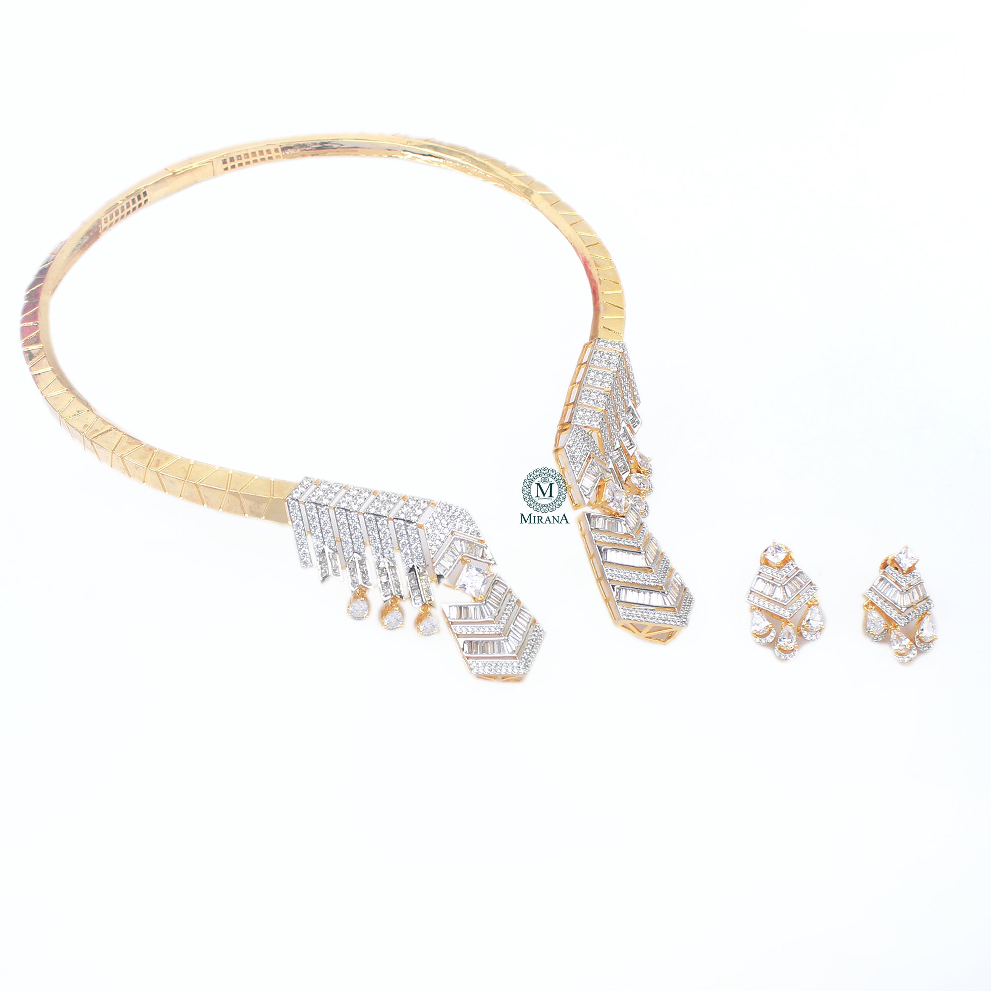 Molisha CZ Designer Necklace Set
