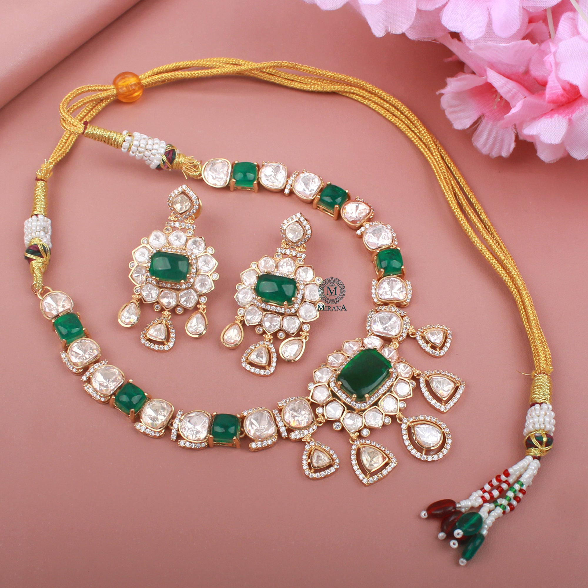 Isha Moissanite Designer Necklace Set