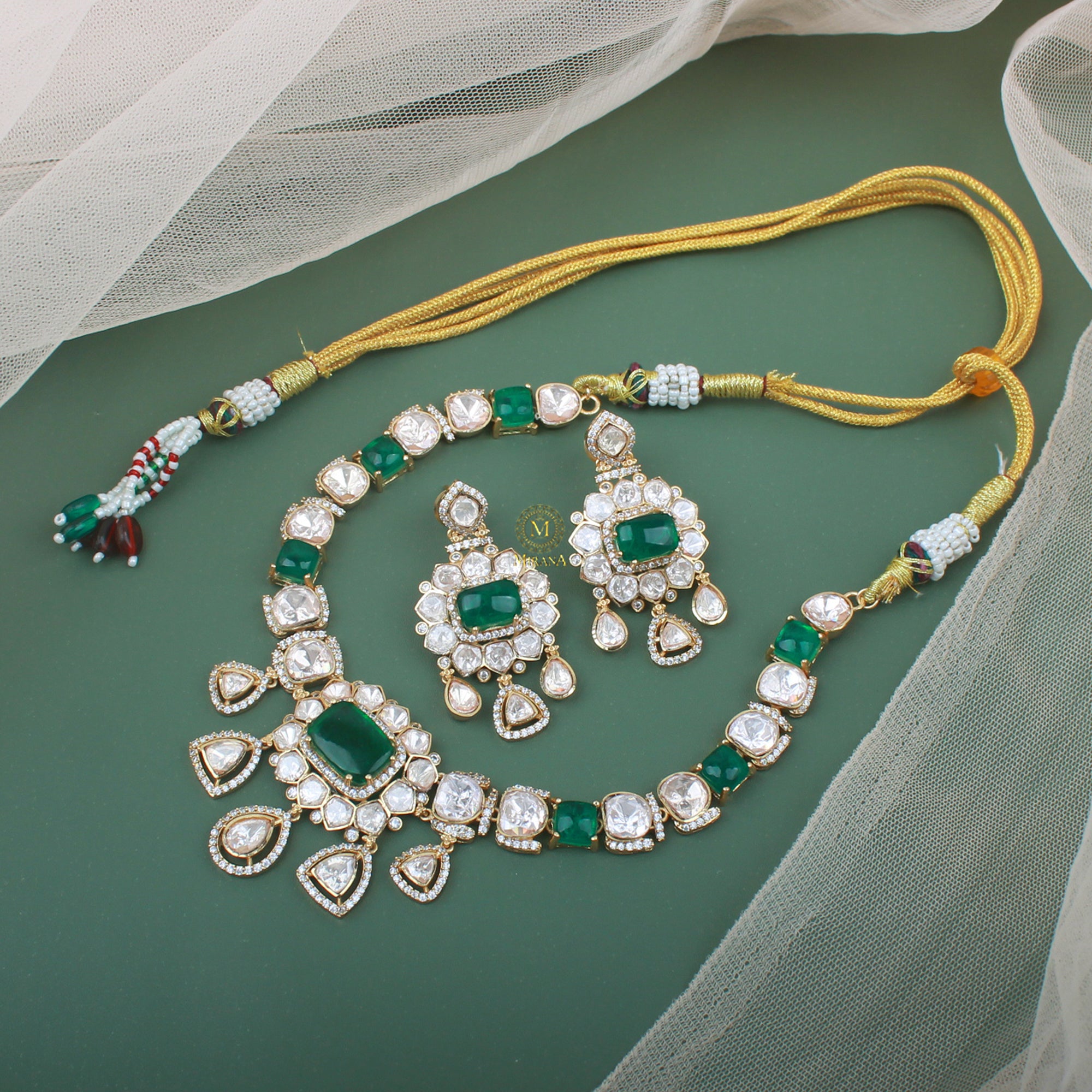 Isha Moissanite Designer Necklace Set