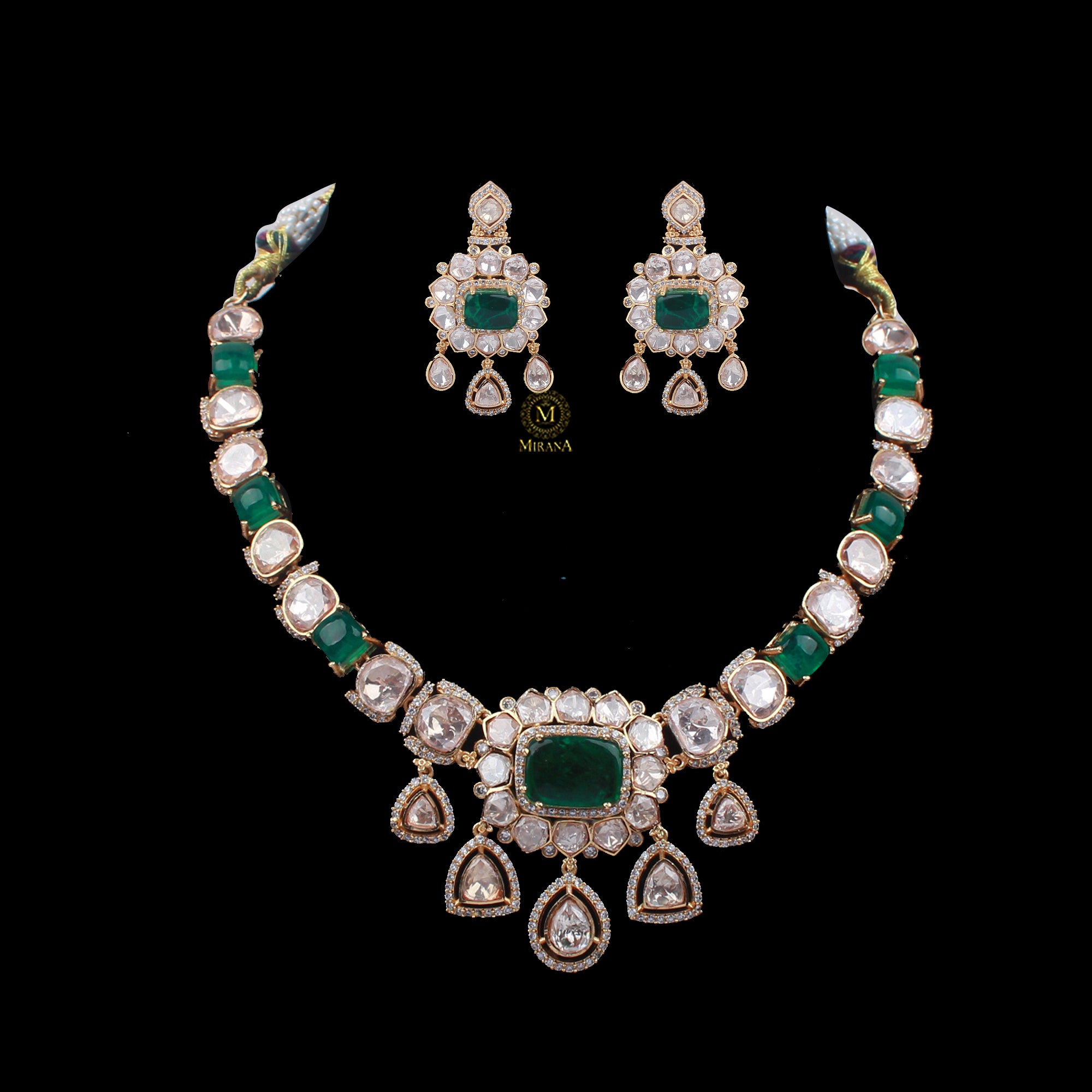 Isha Moissanite Designer Necklace Set