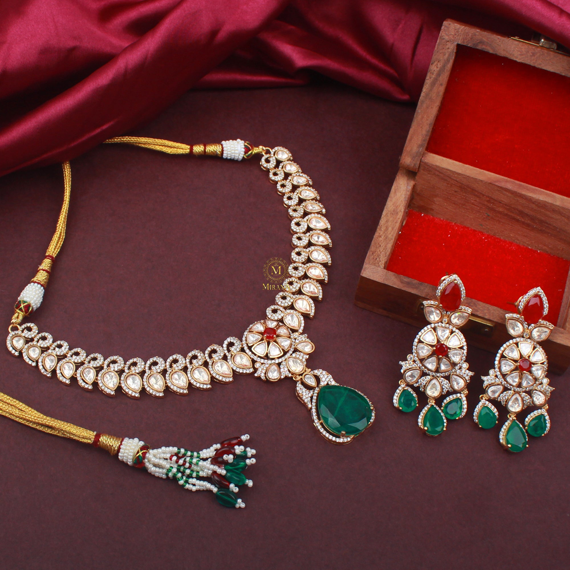 Mishti Moissanite Designer Necklace Set