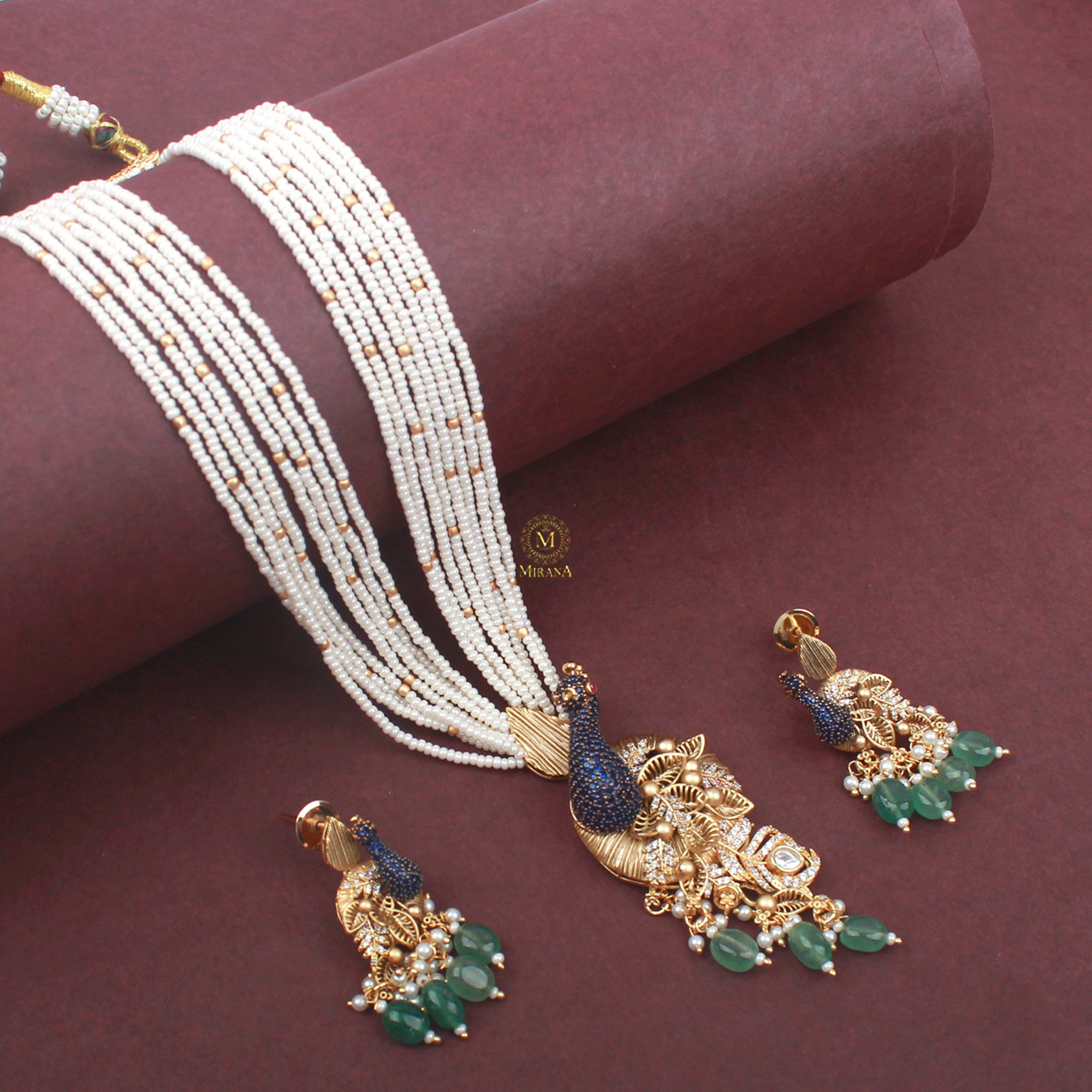 Morni Long Fusion Designer Necklace Set