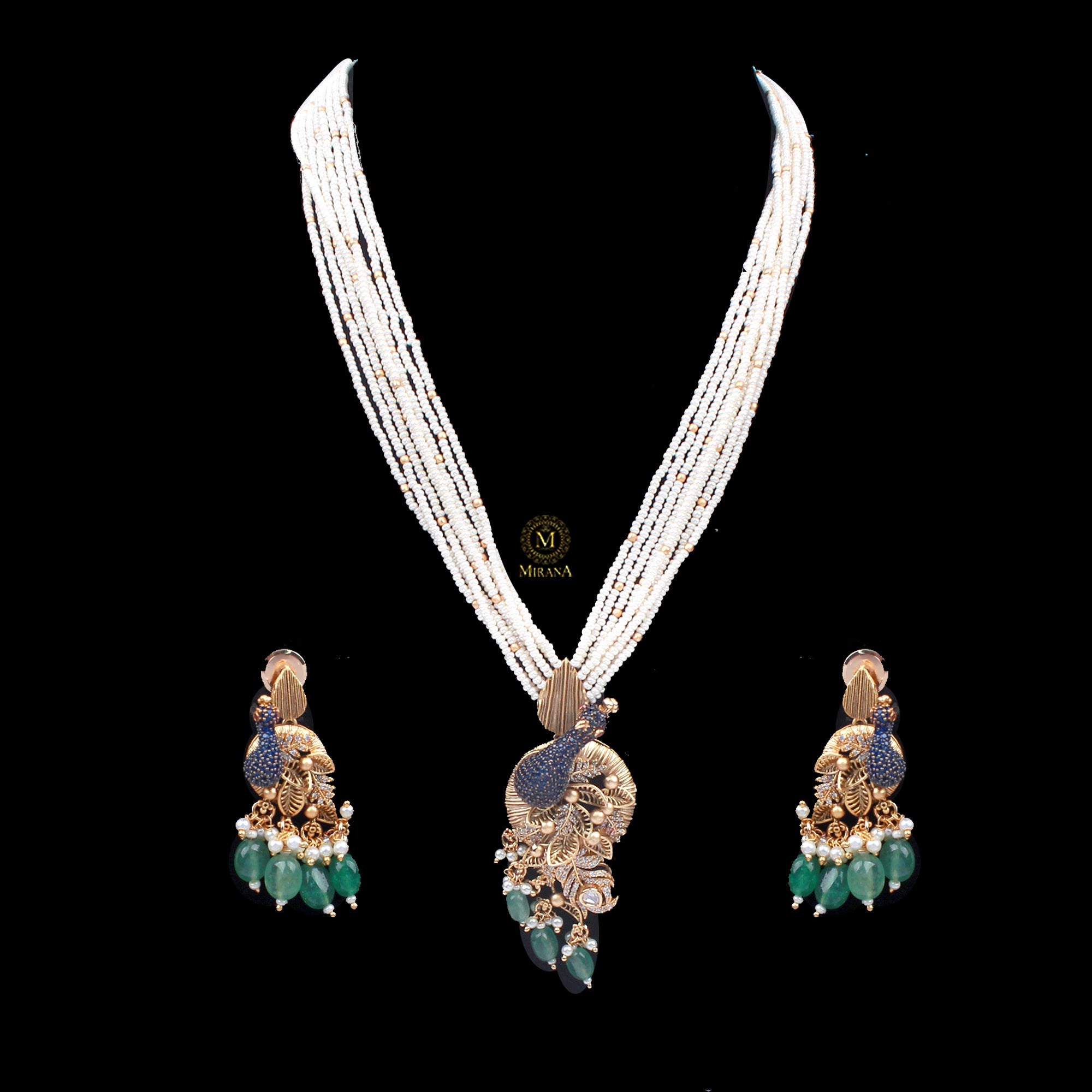 Morni Long Fusion Designer Necklace Set