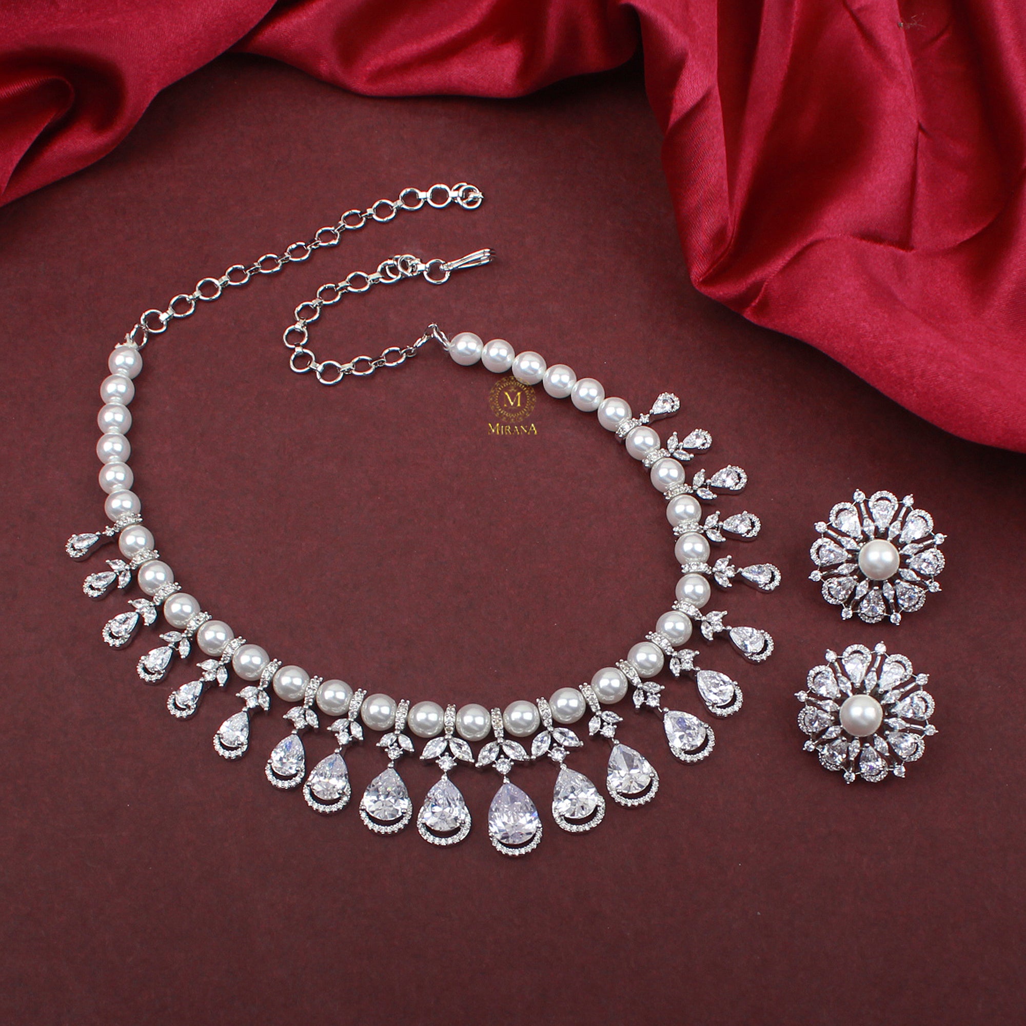 Henia CZ Designer Necklace Set