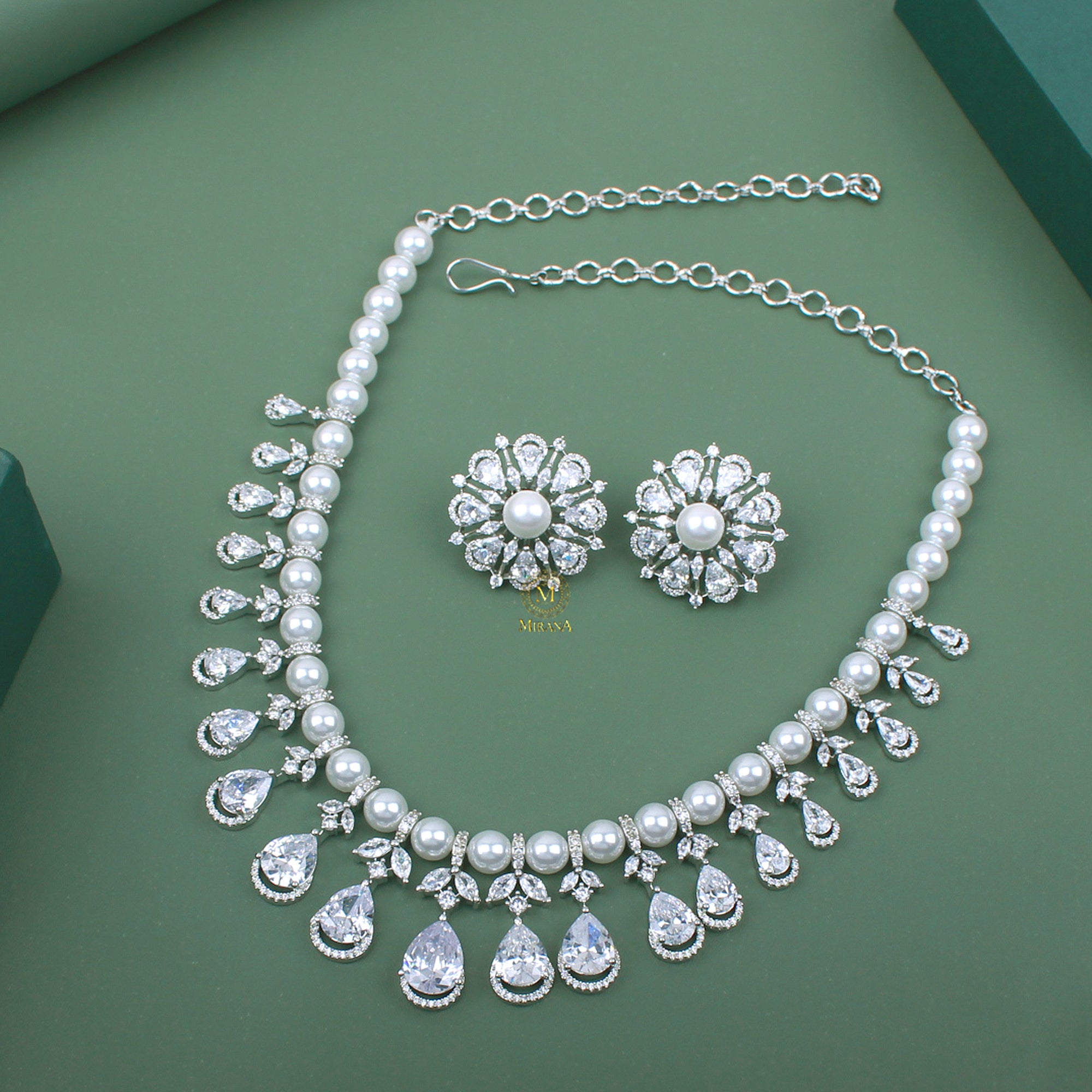Henia CZ Designer Necklace Set
