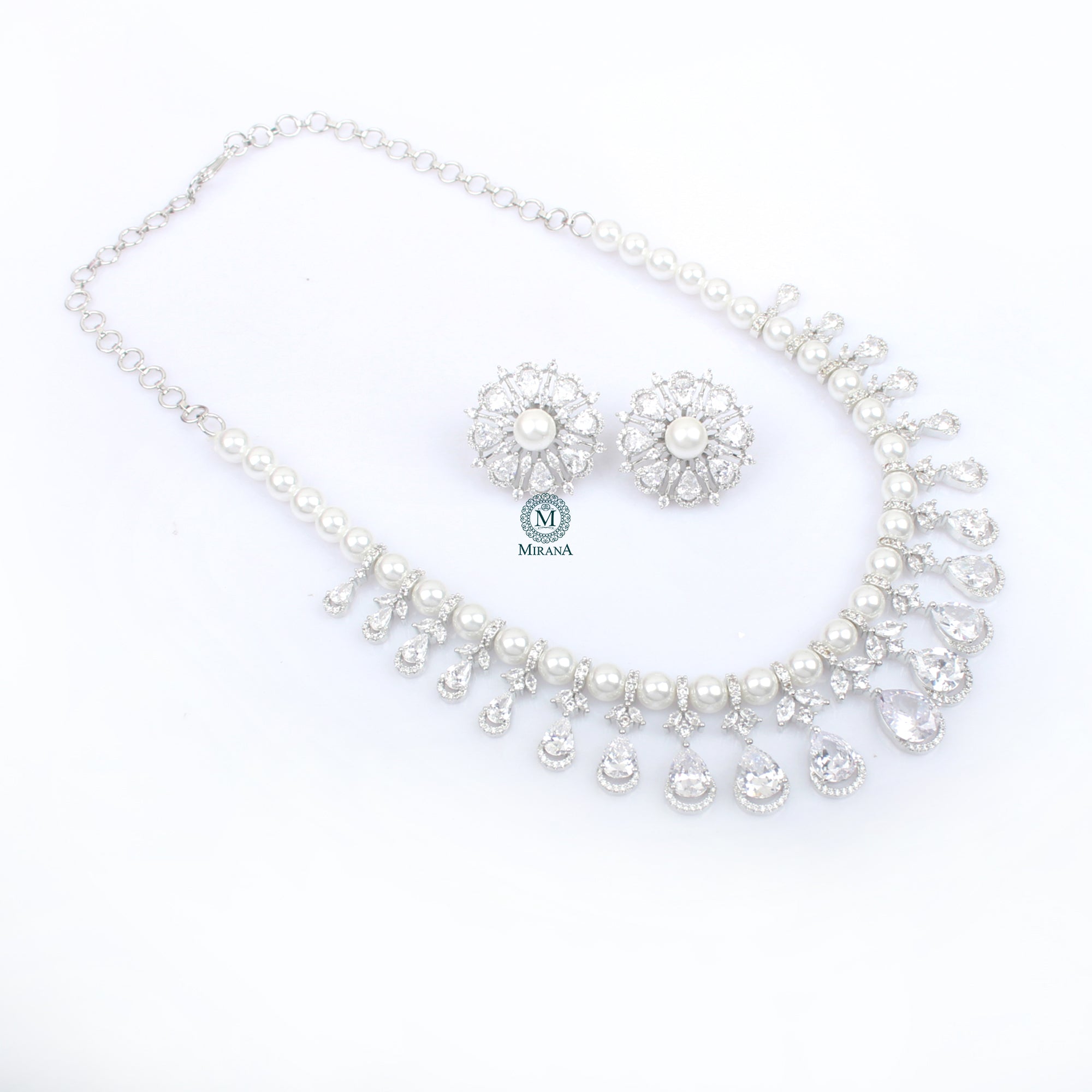 Henia CZ Designer Necklace Set