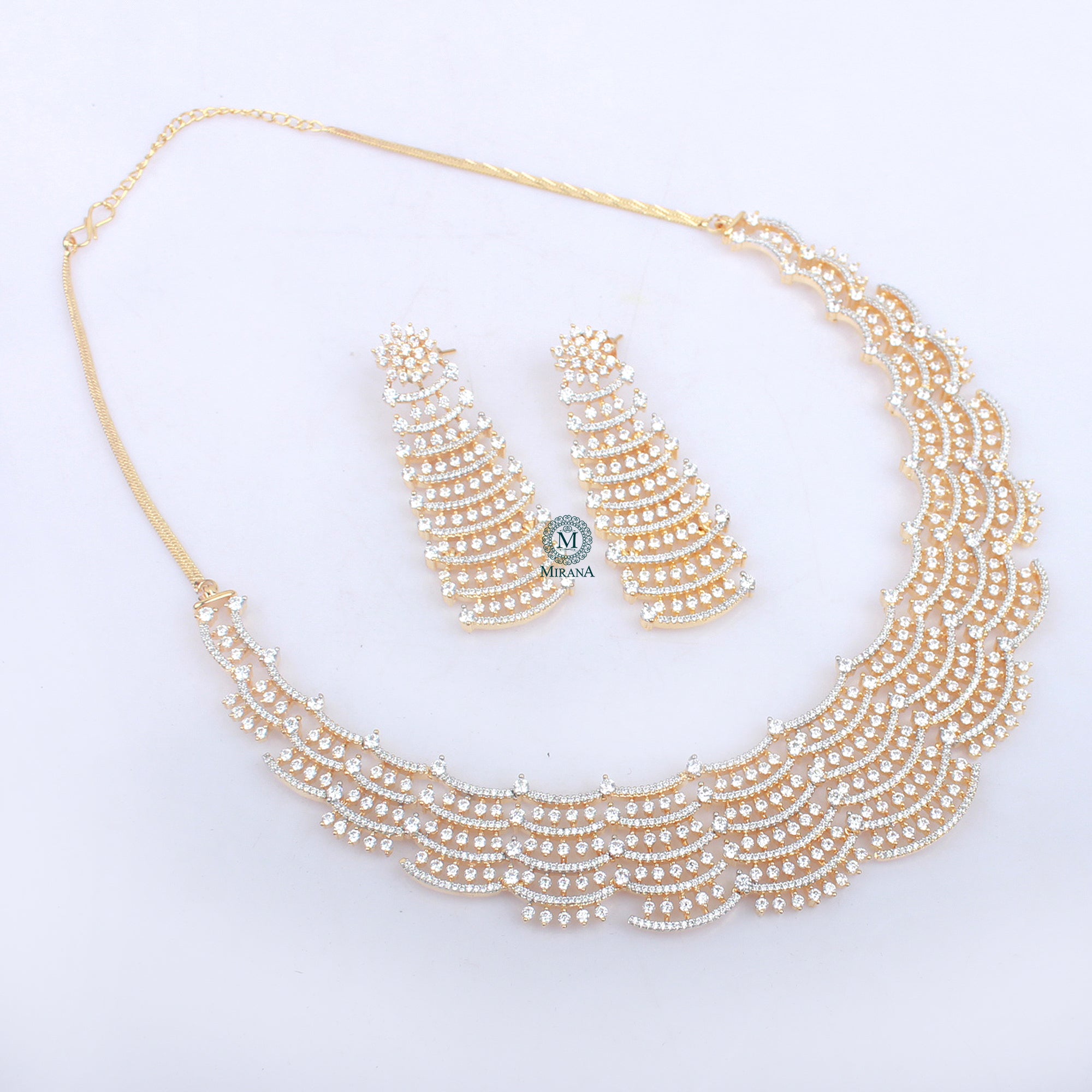 Lyla CZ Designer Necklace Set