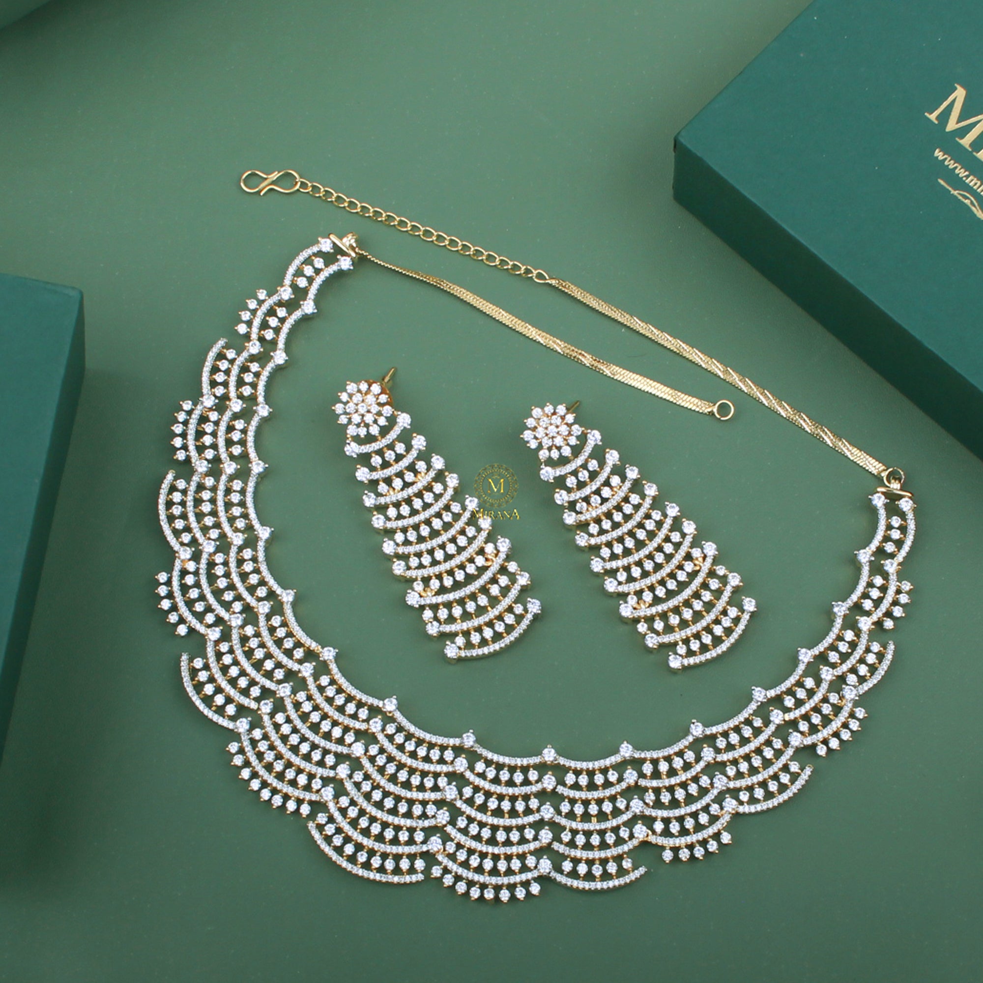 Lyla CZ Designer Necklace Set