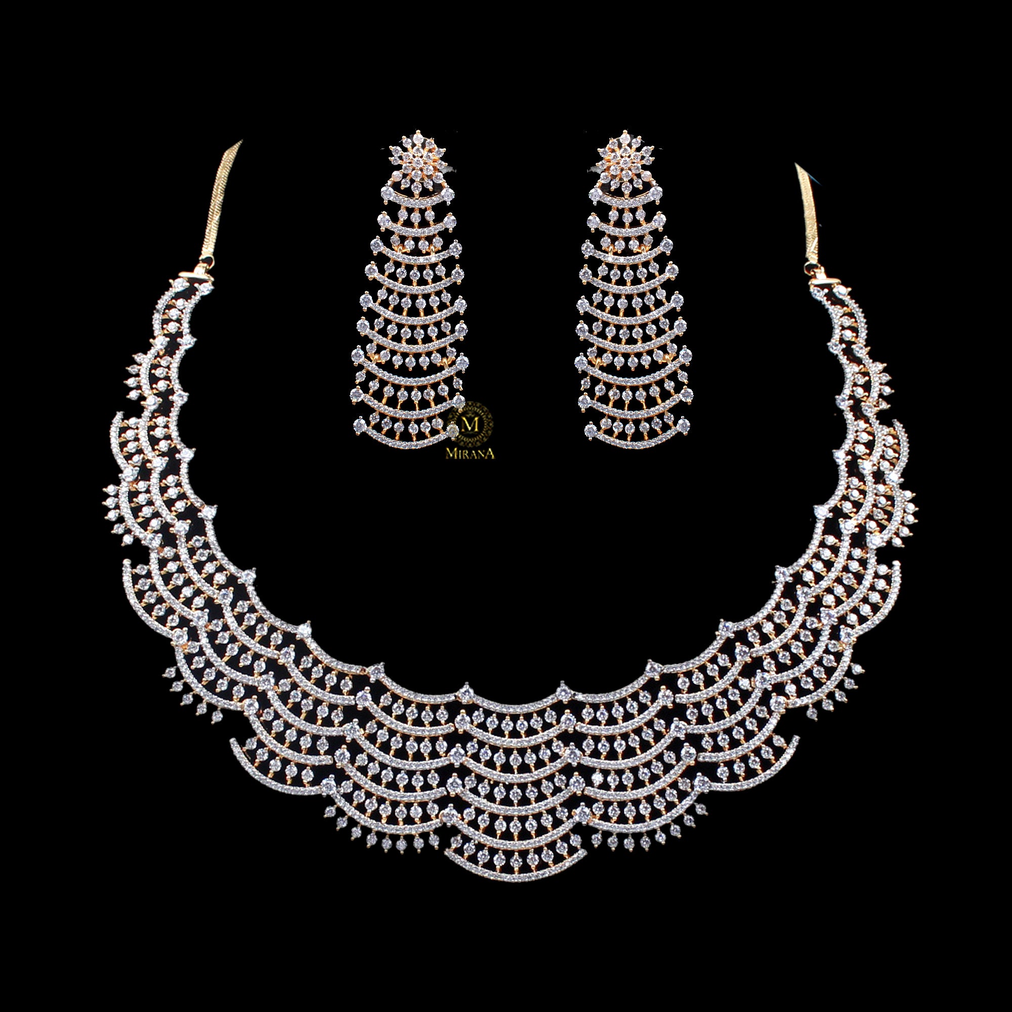 Lyla CZ Designer Necklace Set