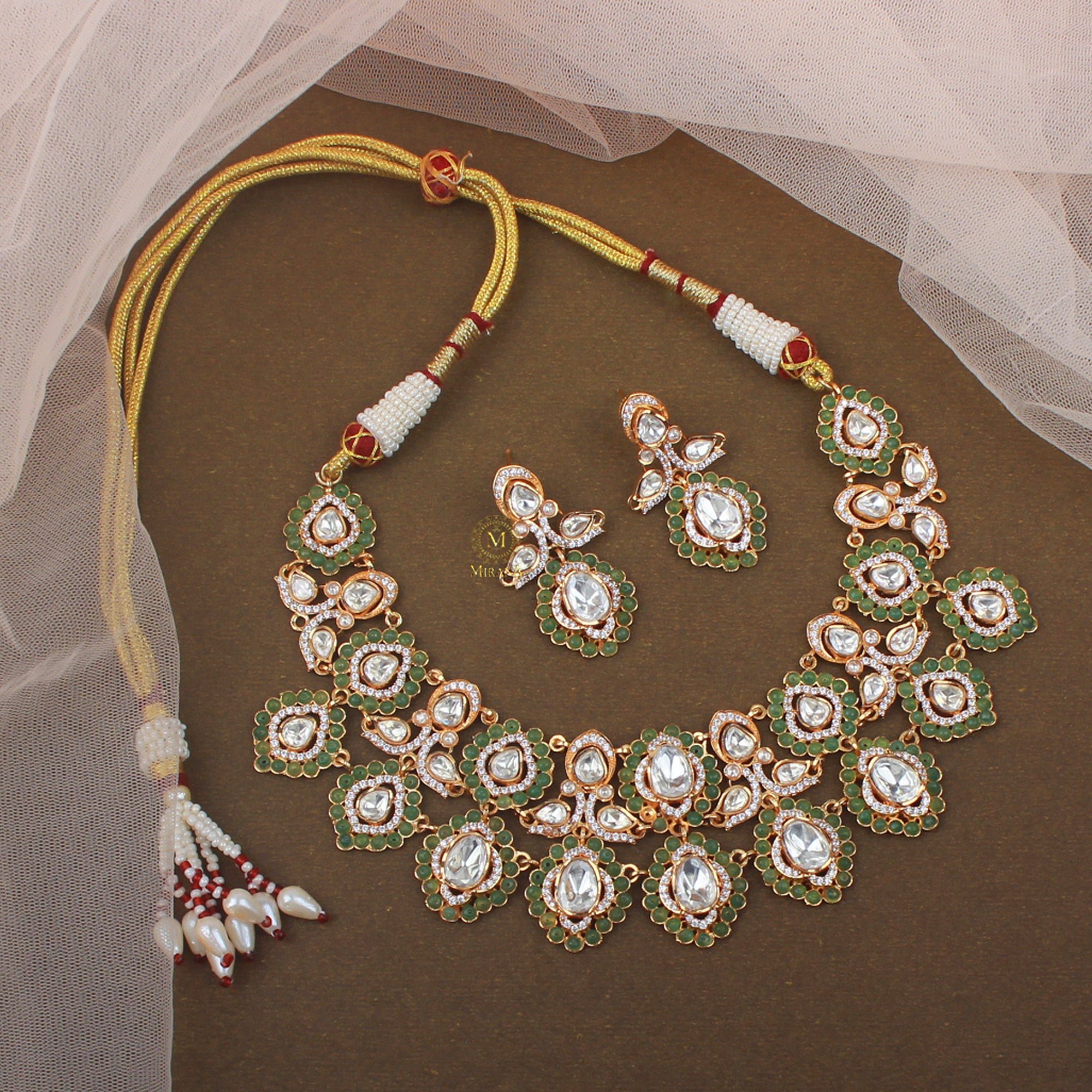 Fiza Moissanite Designer Necklace Set