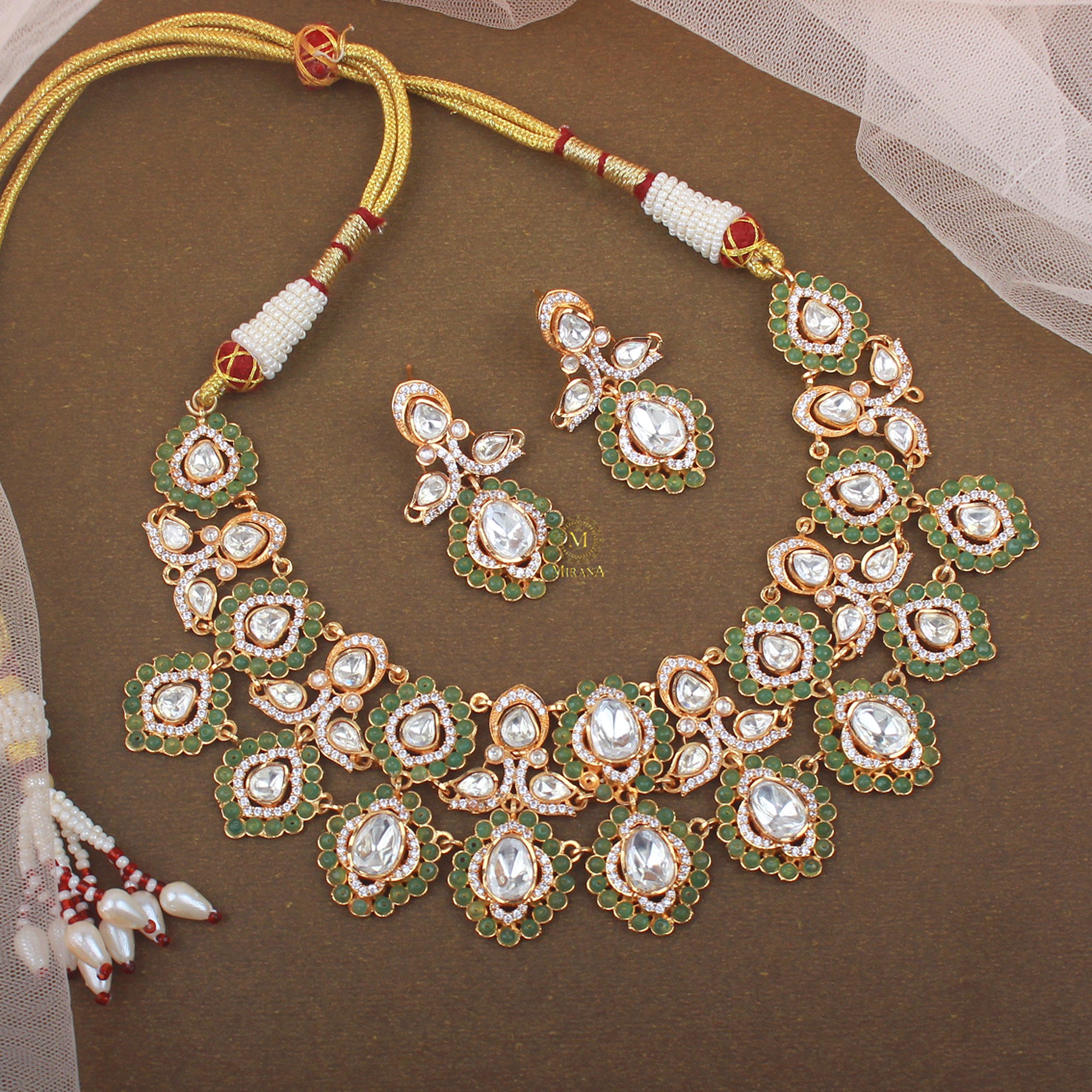 Fiza Moissanite Designer Necklace Set