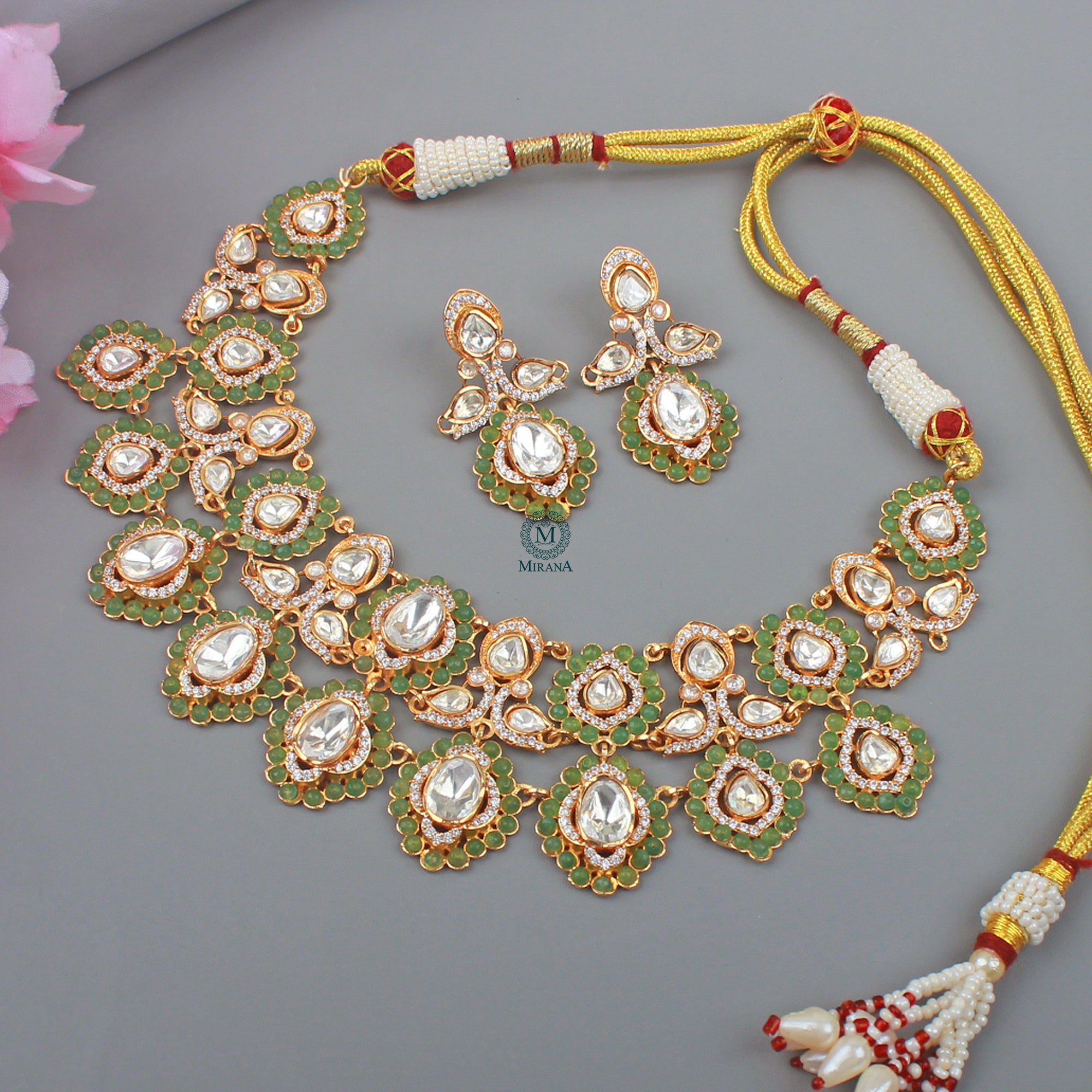 Fiza Moissanite Designer Necklace Set