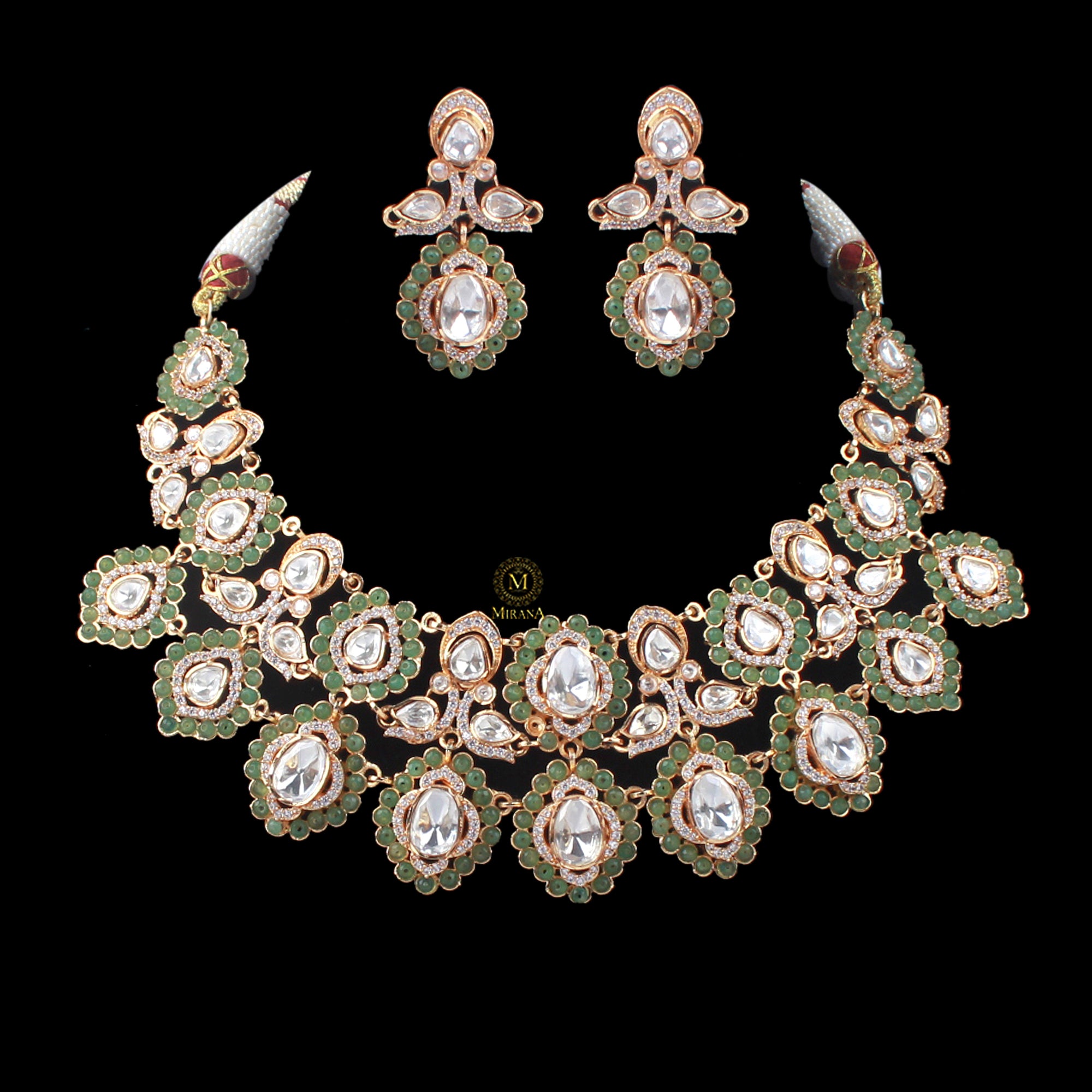 Fiza Moissanite Designer Necklace Set
