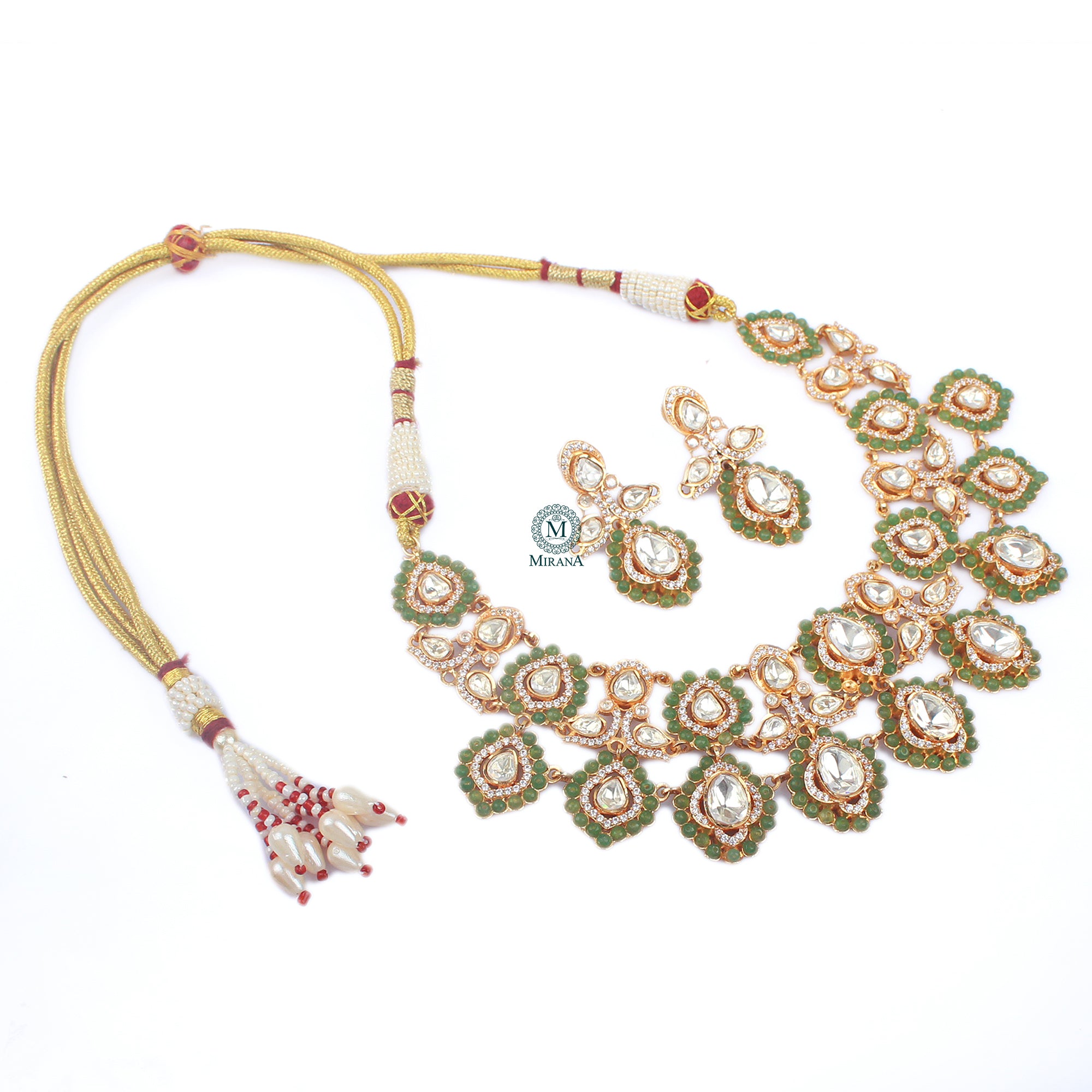 Fiza Moissanite Designer Necklace Set