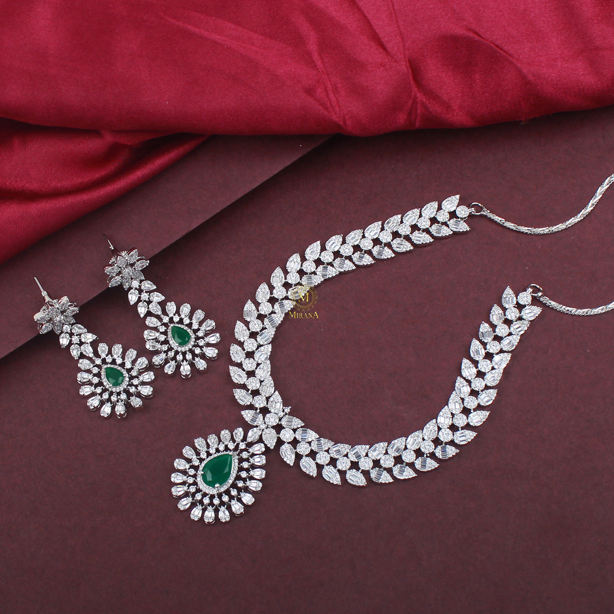 Ryna CZ Designer Necklace Set