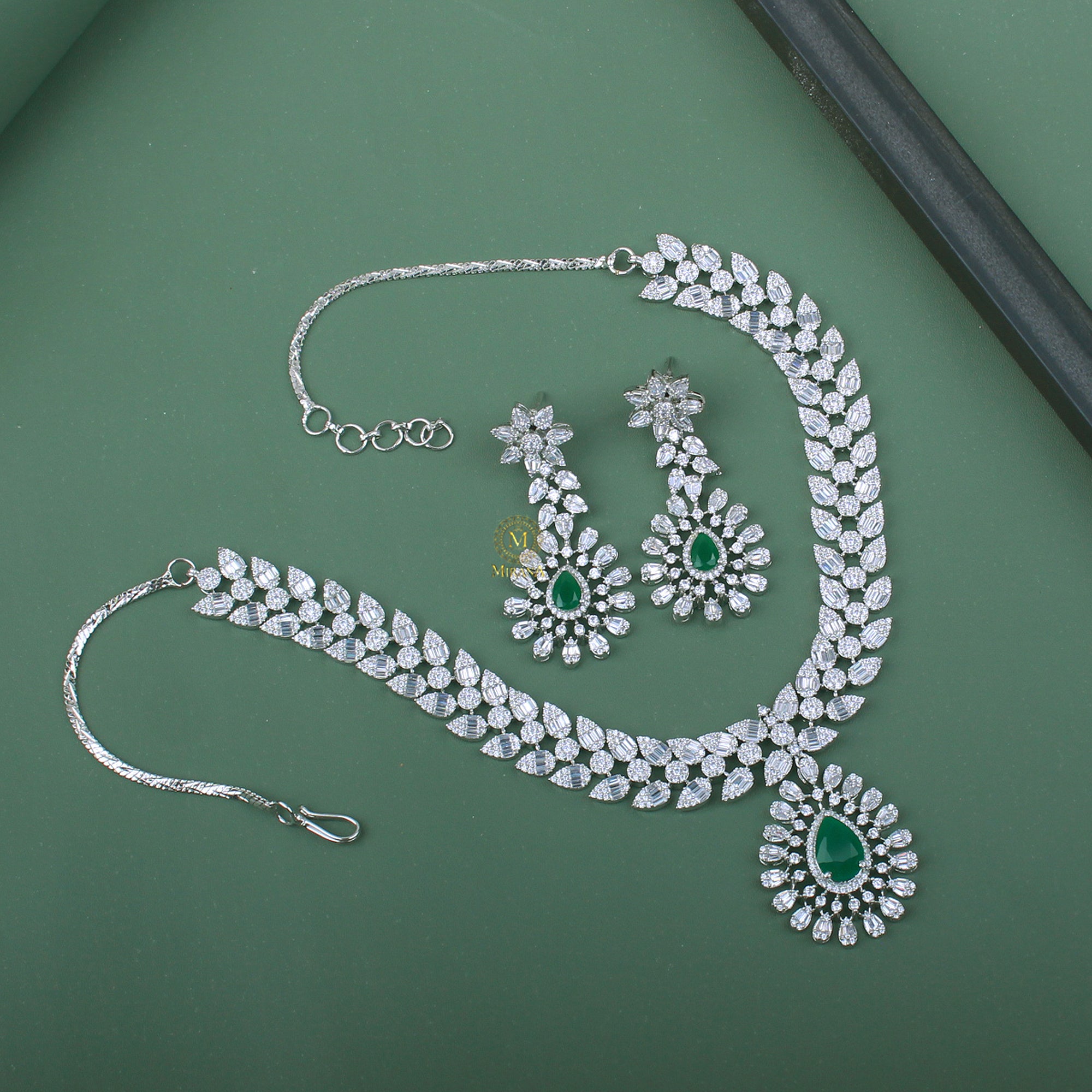 Ryna CZ Designer Necklace Set