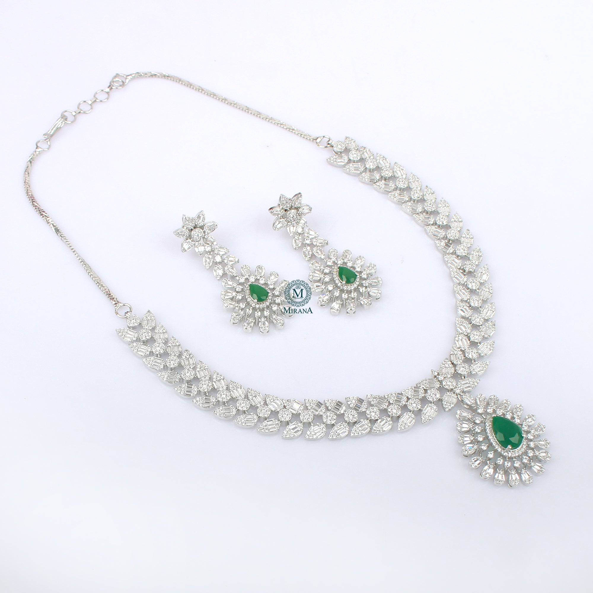 Ryna CZ Designer Necklace Set