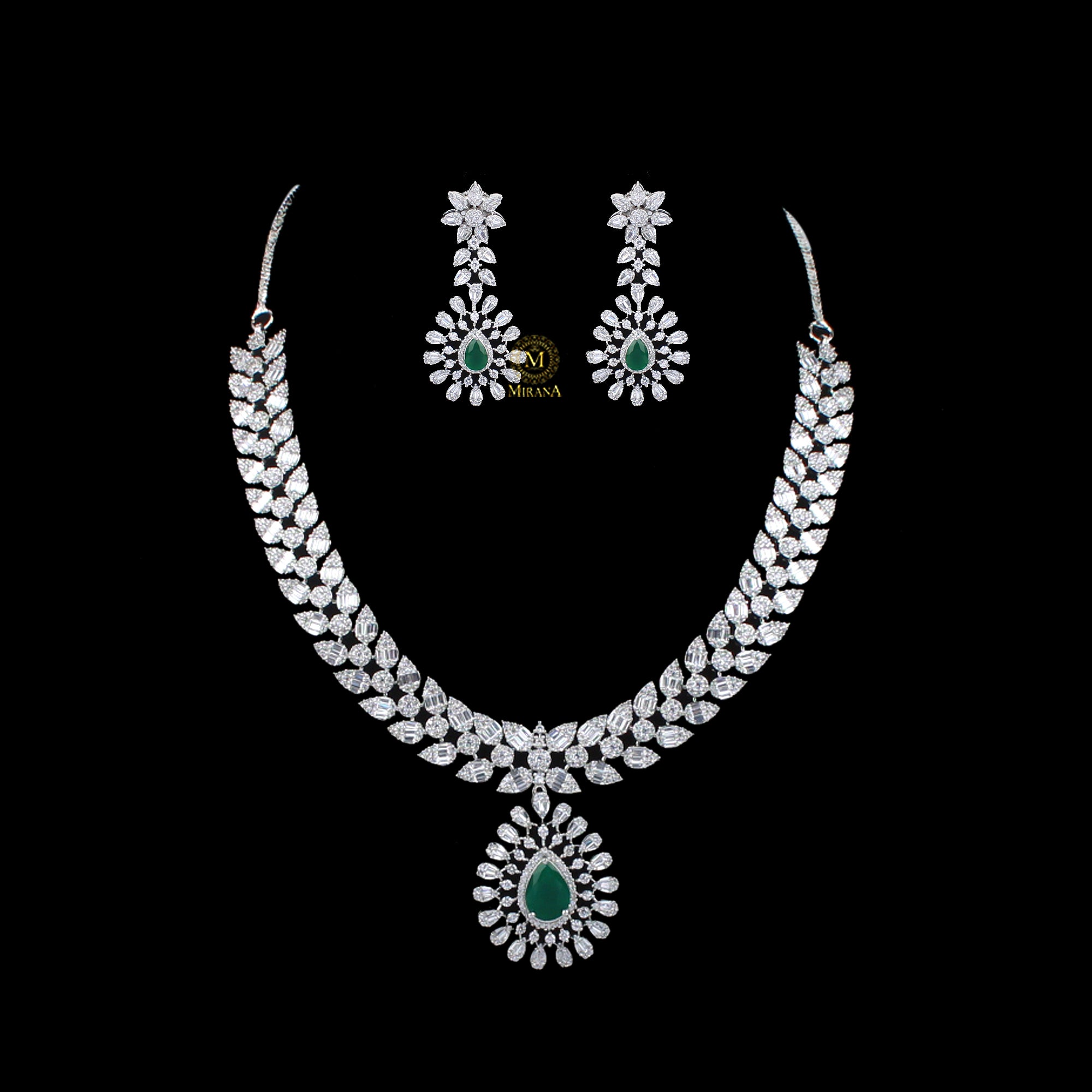 Ryna CZ Designer Necklace Set