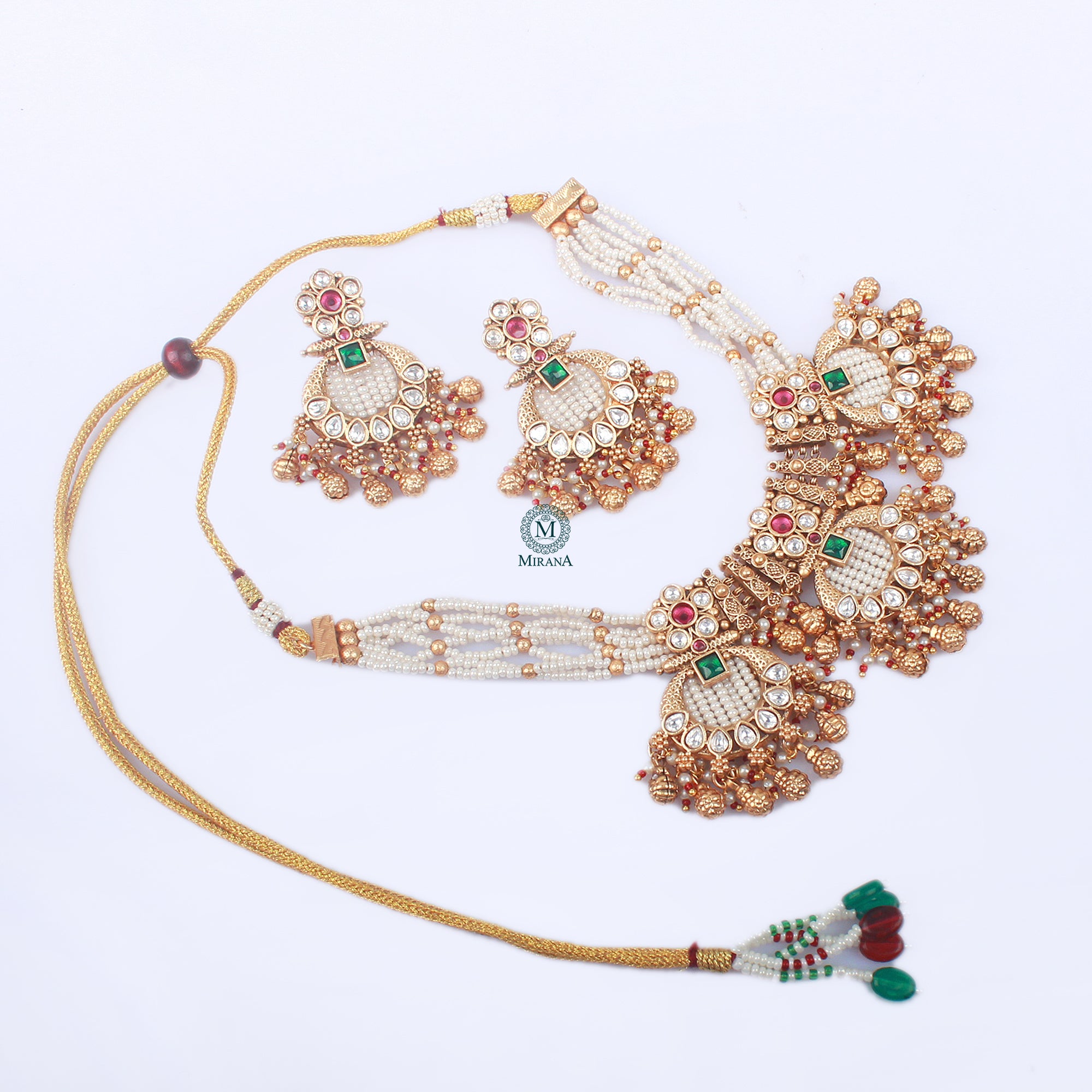 Falguni Antique Pearl Necklace Set
