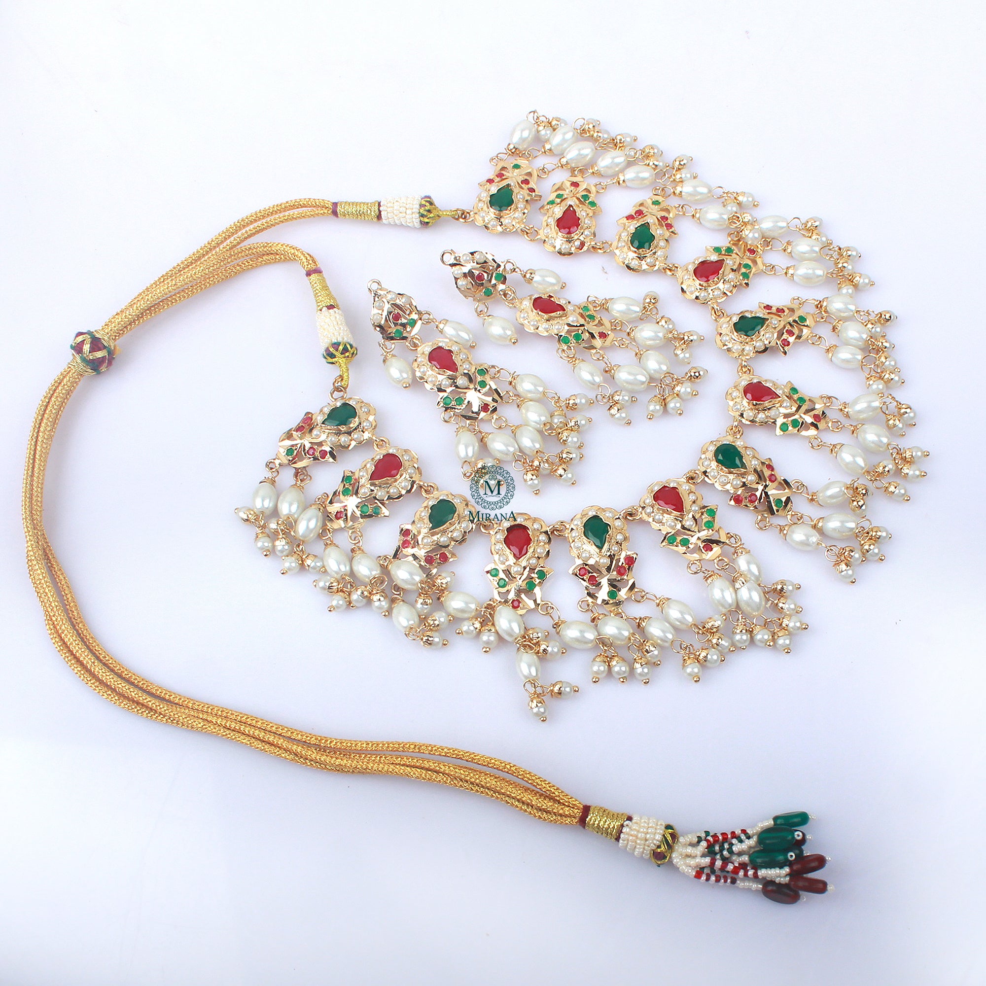 Purvi Pearl Jadau Necklace Set