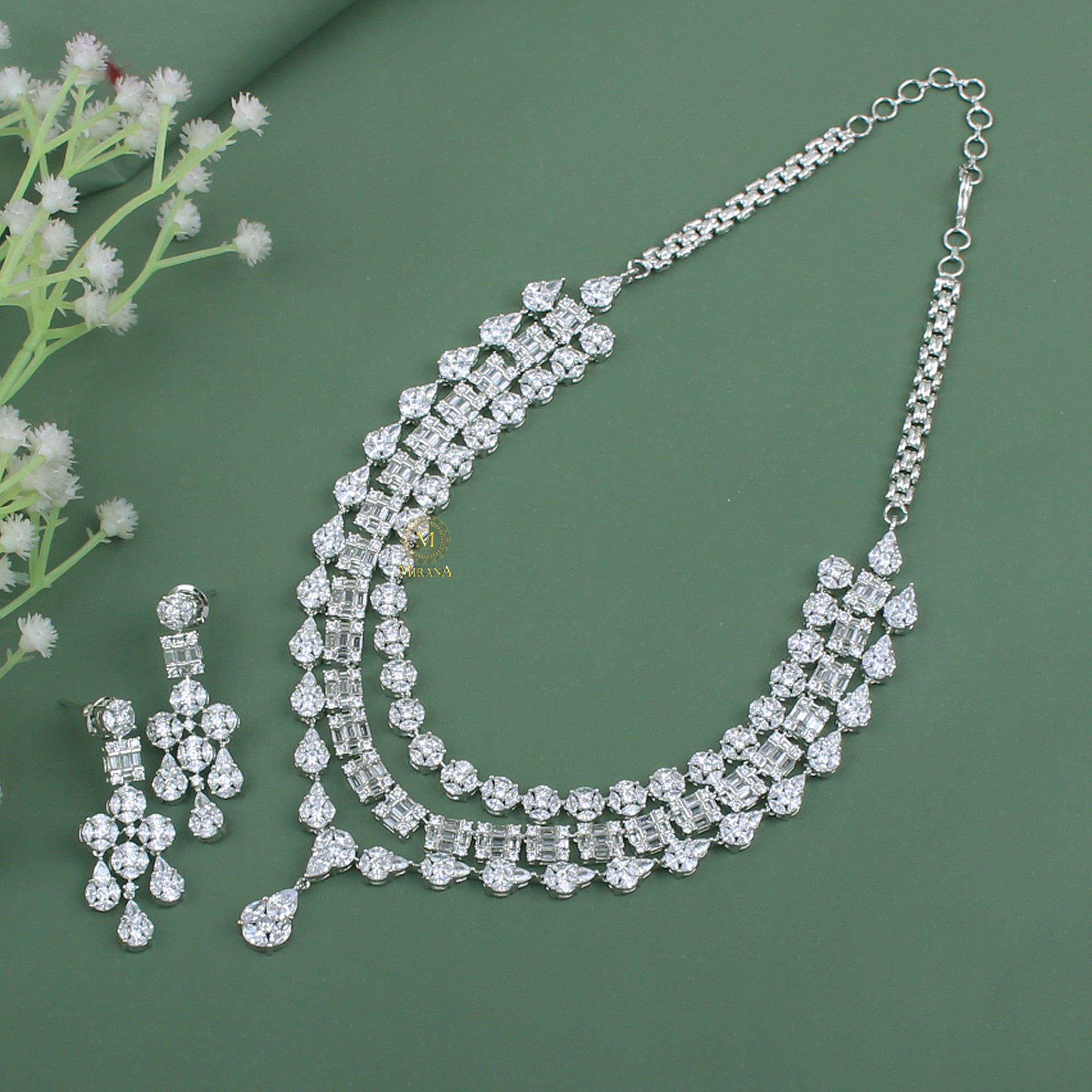 Esha Triple Layered Designer Necklace Set