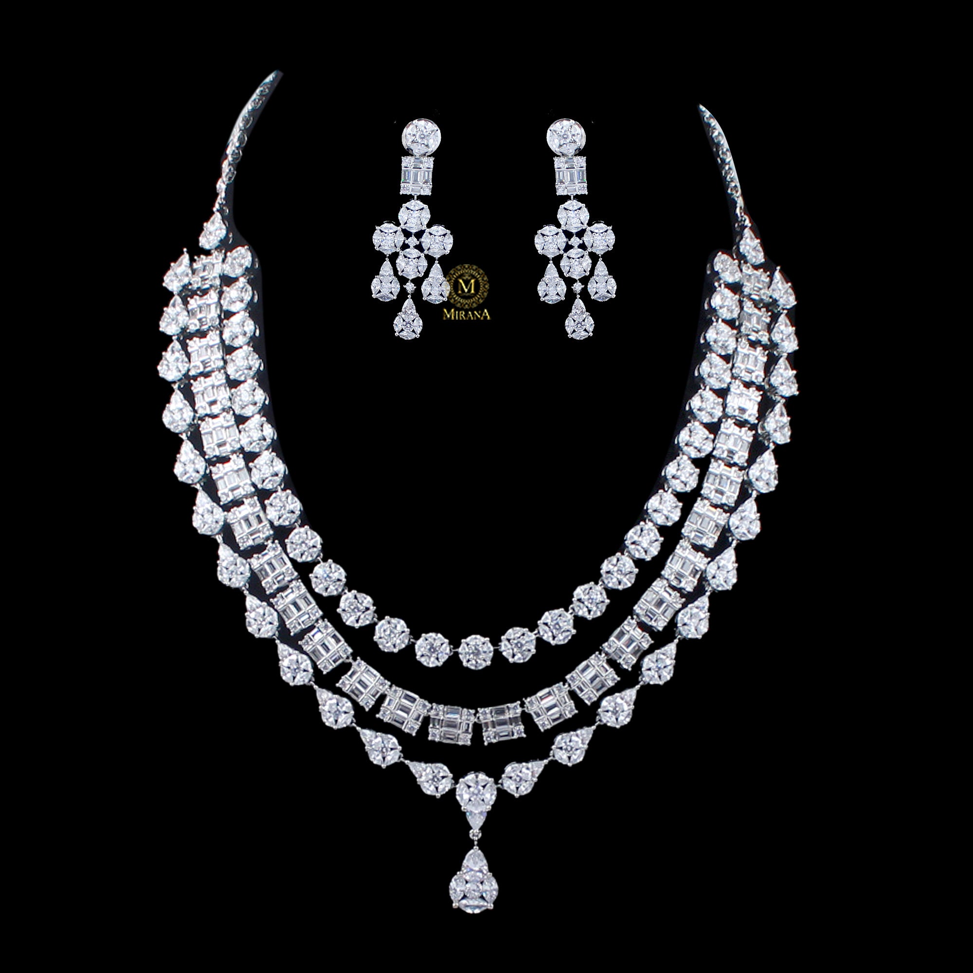 Esha Triple Layered Designer Necklace Set