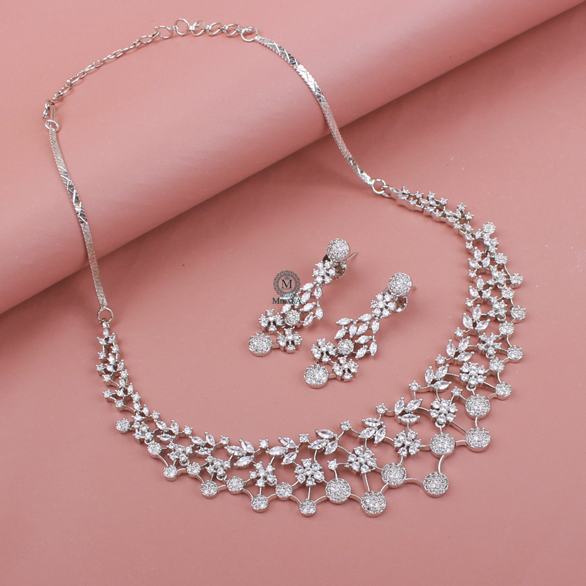 Ella CZ Designer Necklace Set