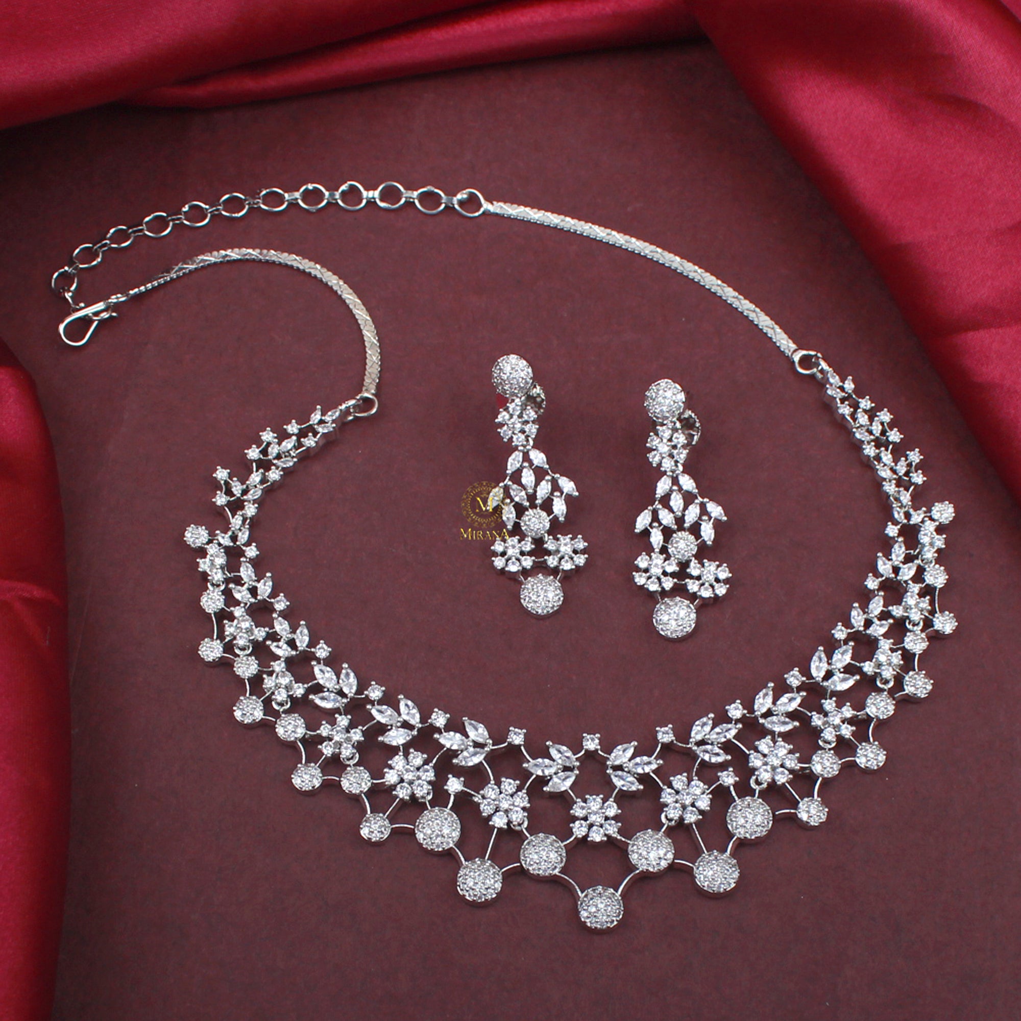Ella CZ Designer Necklace Set