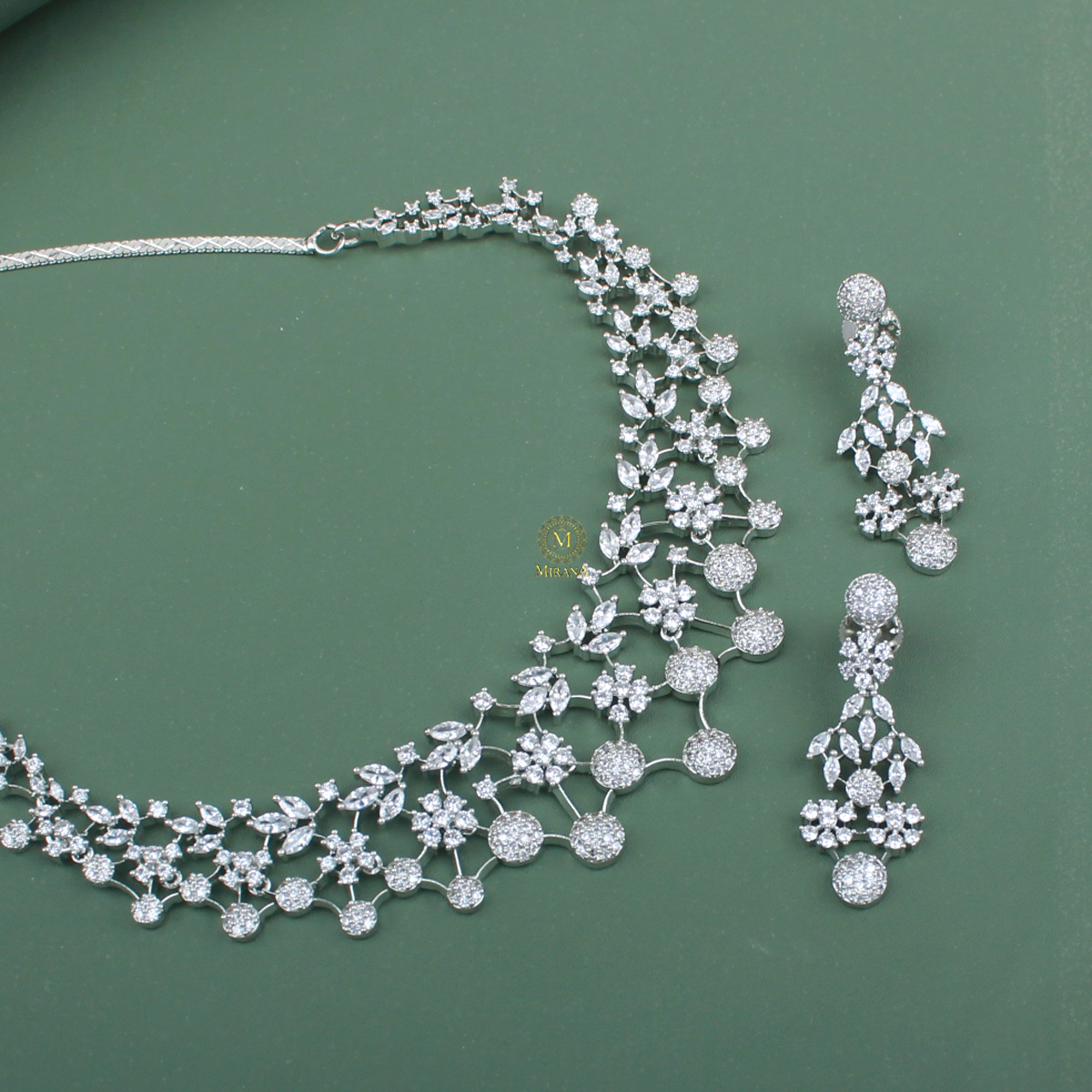 Ella CZ Designer Necklace Set