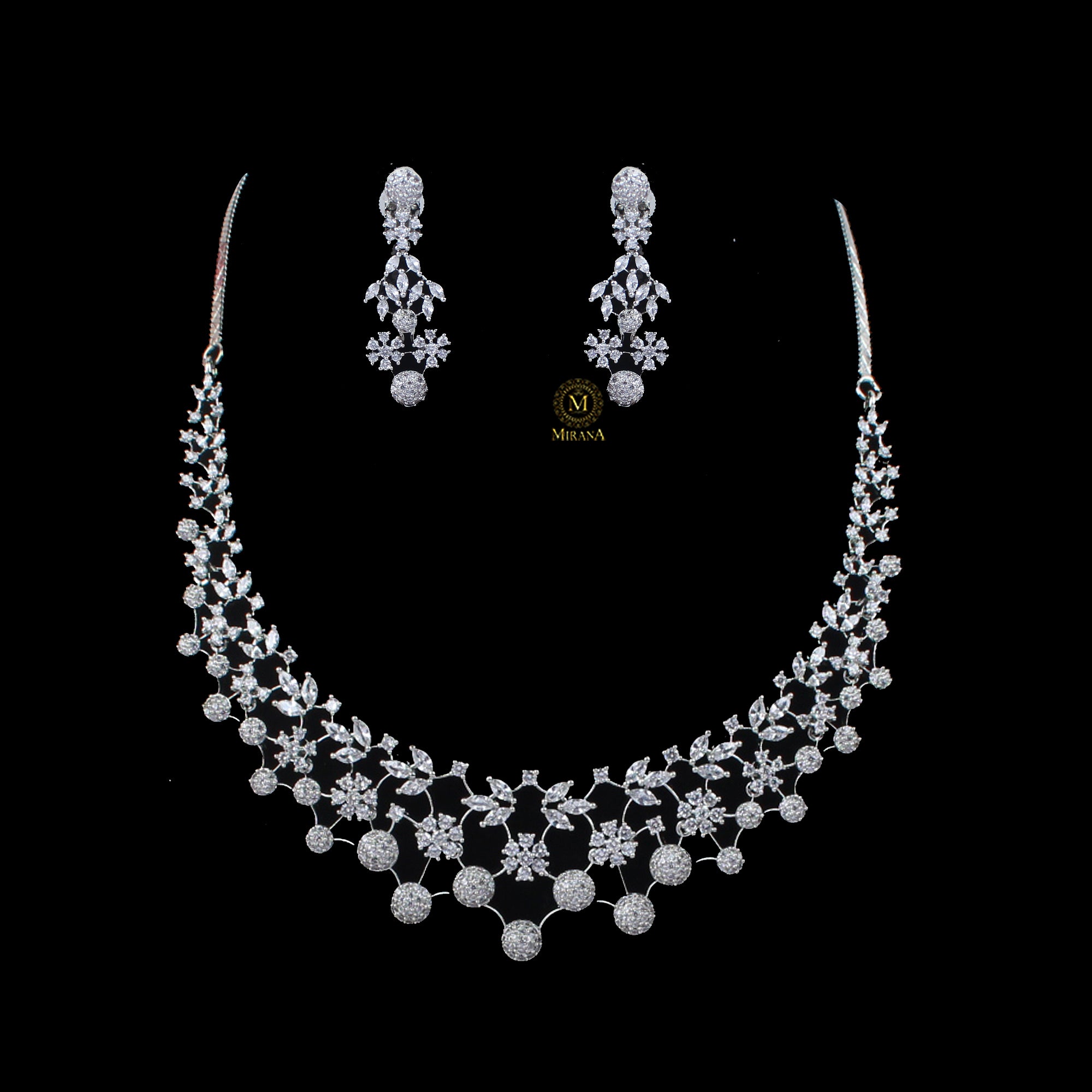 Ella CZ Designer Necklace Set