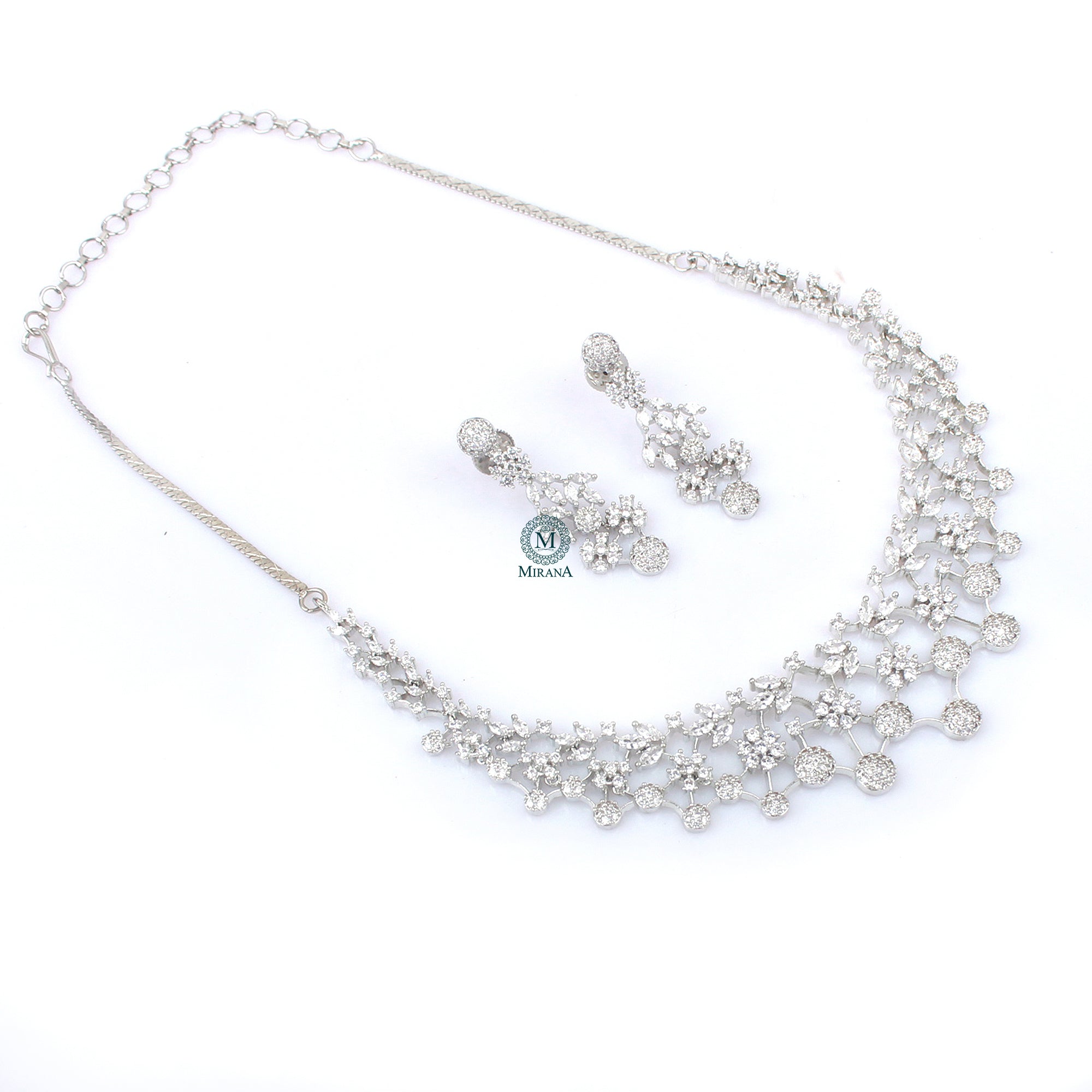 Ella CZ Designer Necklace Set