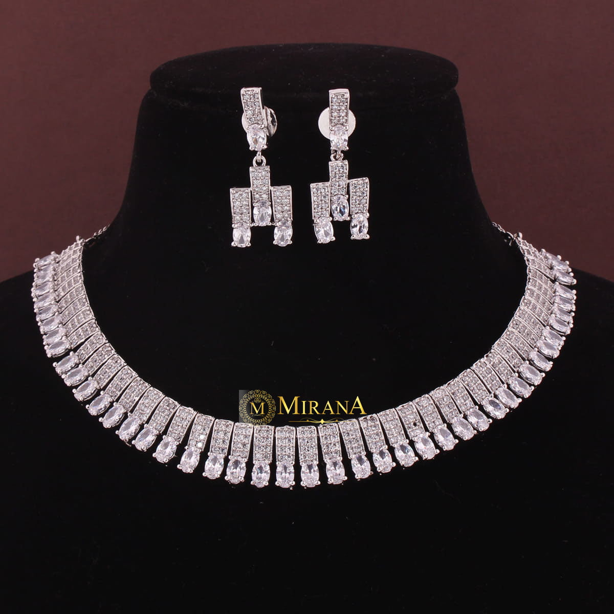 Sparkling CZ Necklace Set