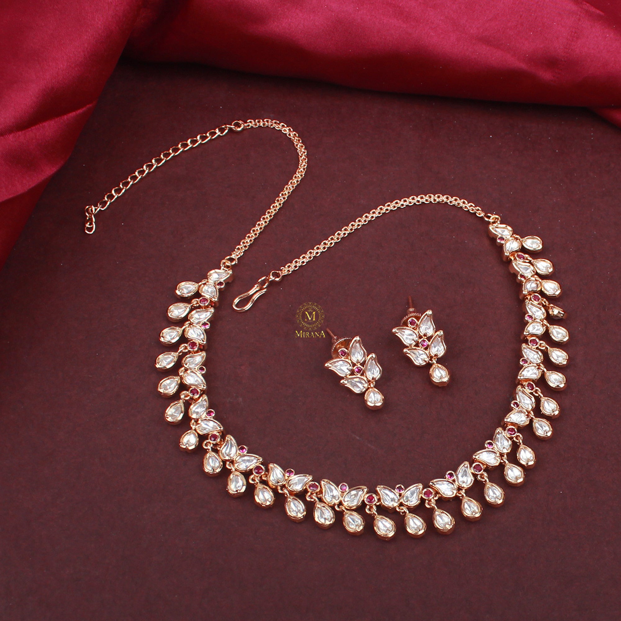 Nisha Polki Designer Necklace Set